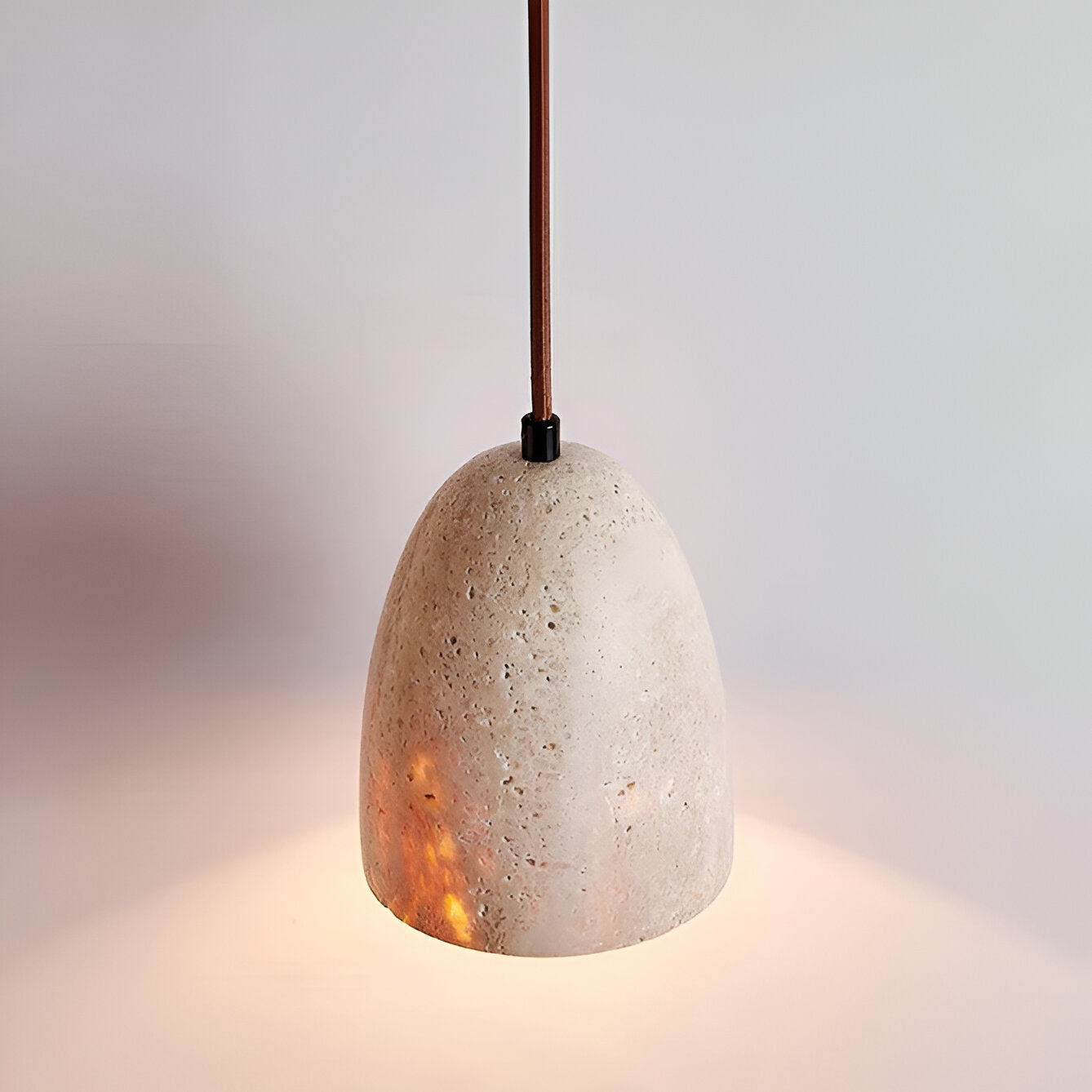 Solenne Minimalist Travertine Pendant Light