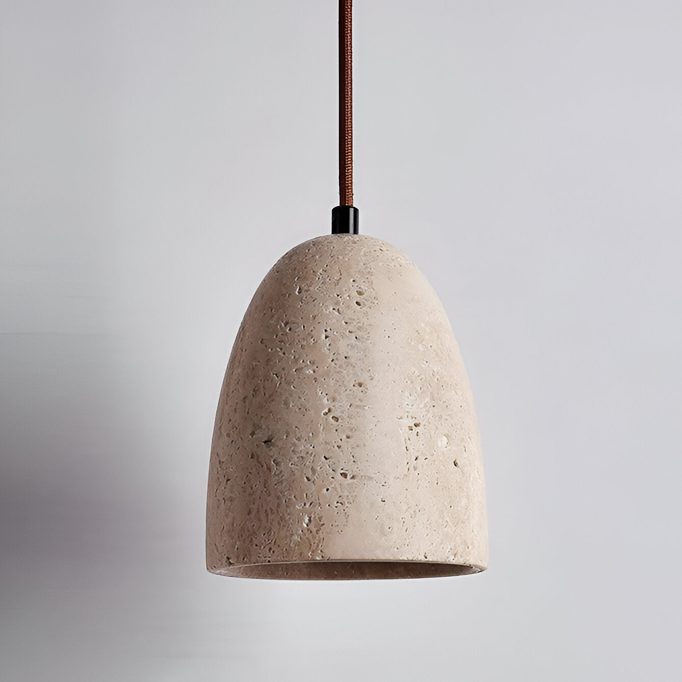 Solenne Minimalist Travertine Pendant Light