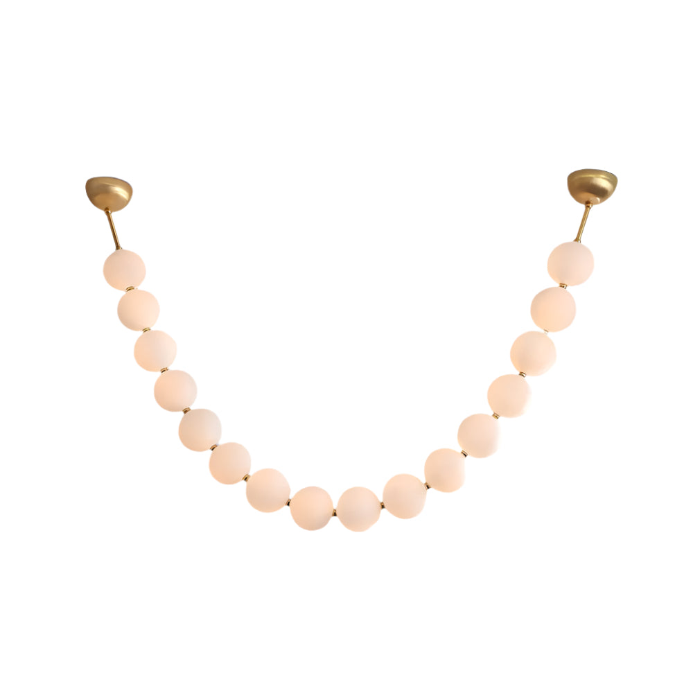 Pearl Necklace Japandi Acrylic Brass Chandelier