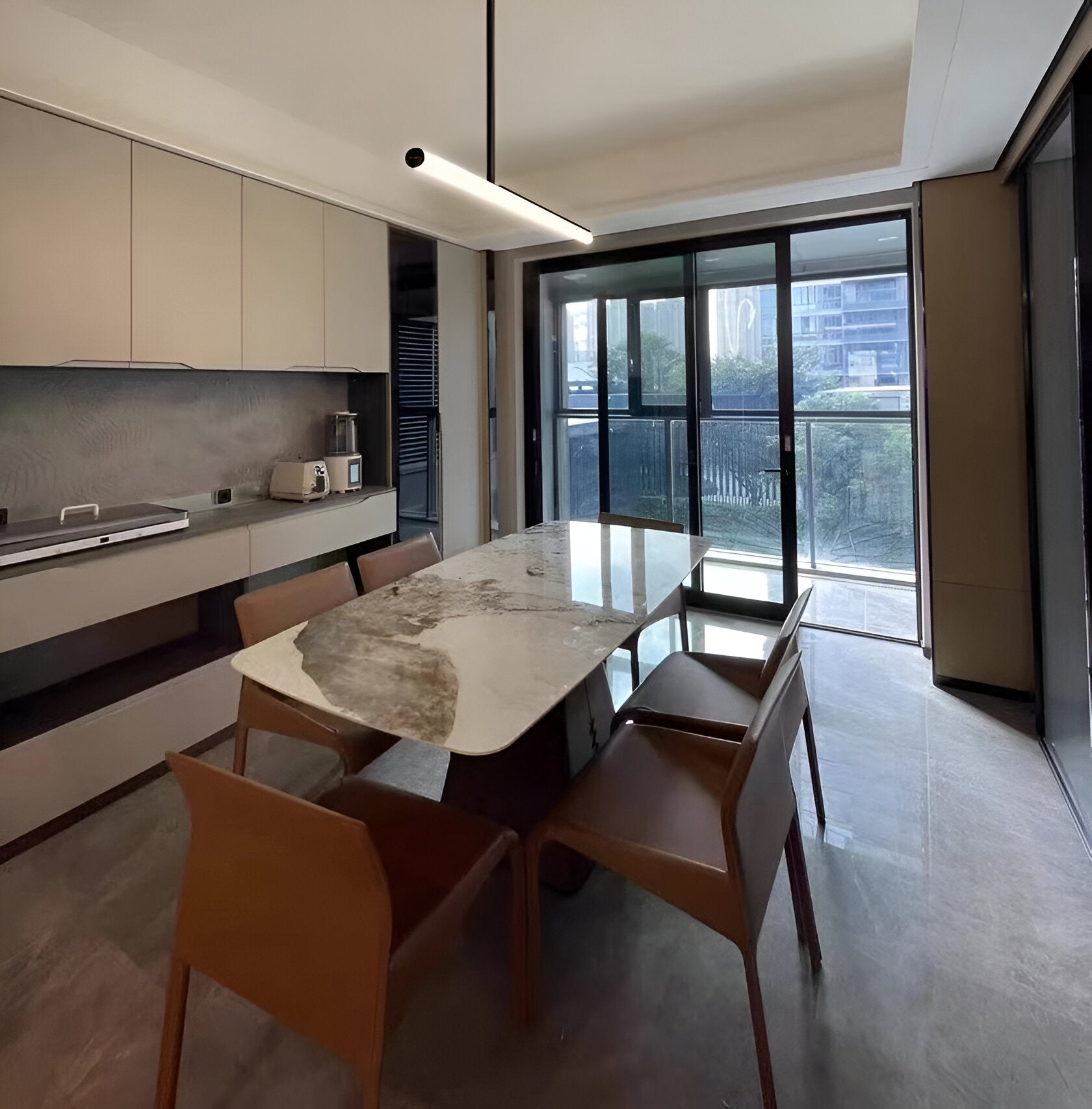 Luxury Acrylic Lampshade Mariah Linear Pendant Light