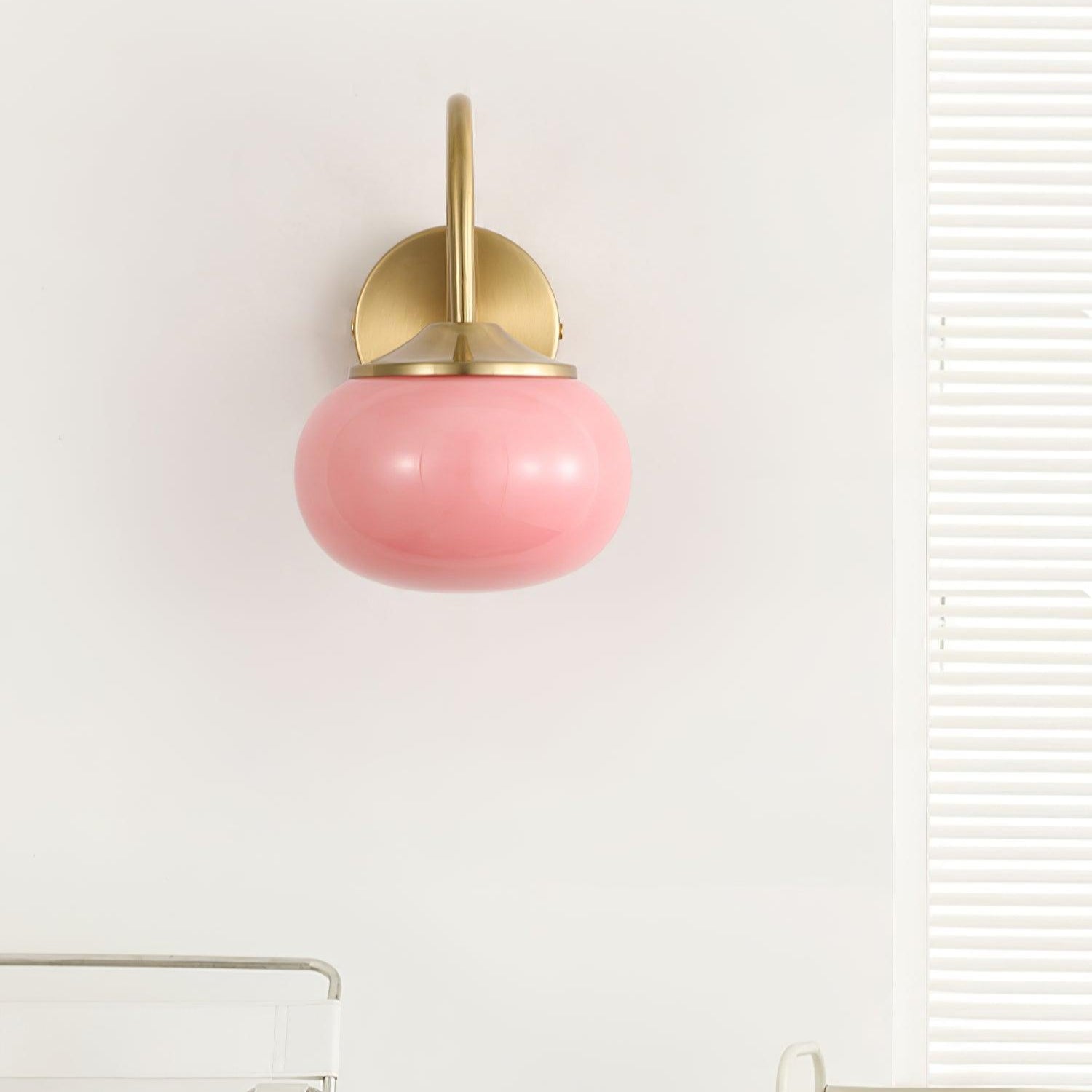 Uma Retro Glass Globe Wall Lamp