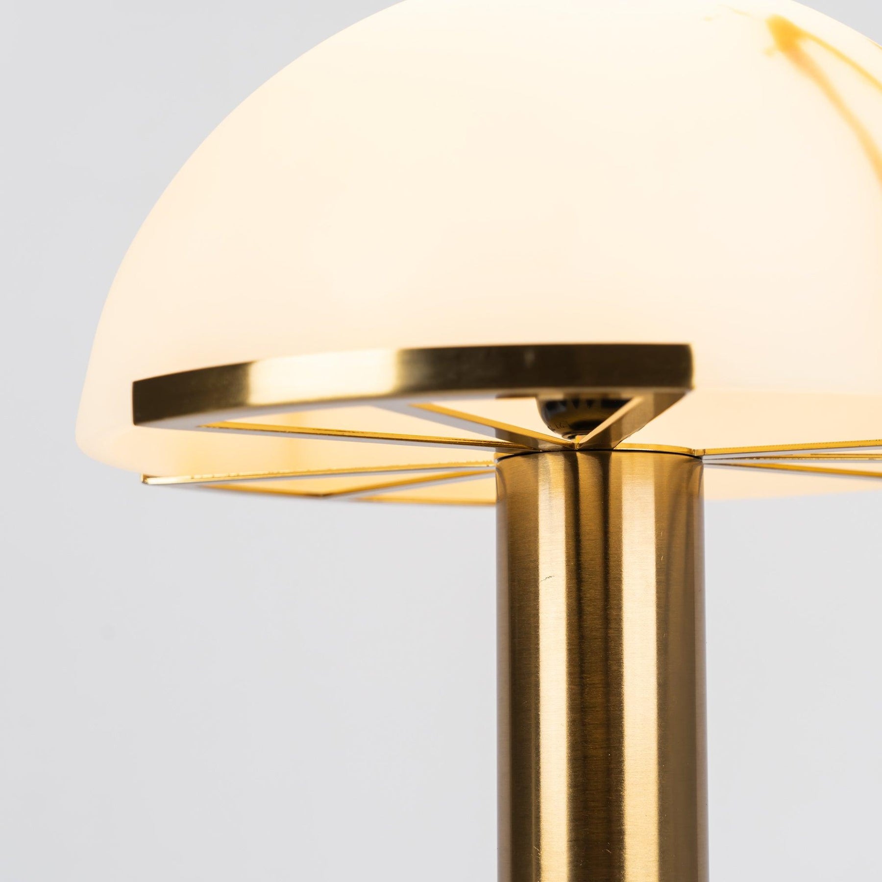 Luminous Veil Alabaster Bronze Table Lamp