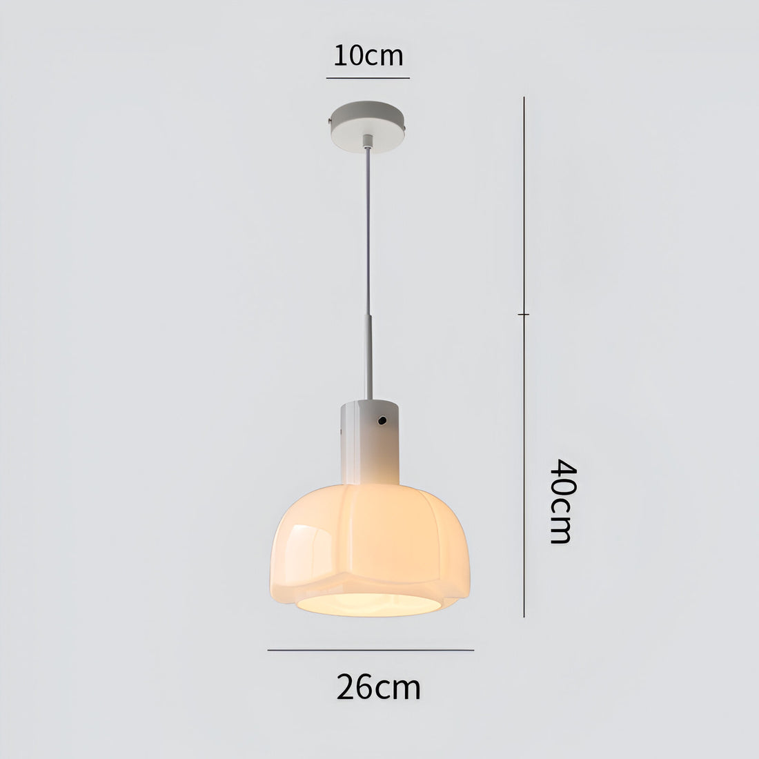 Nordic Flower Shaped Glass Pendant Light