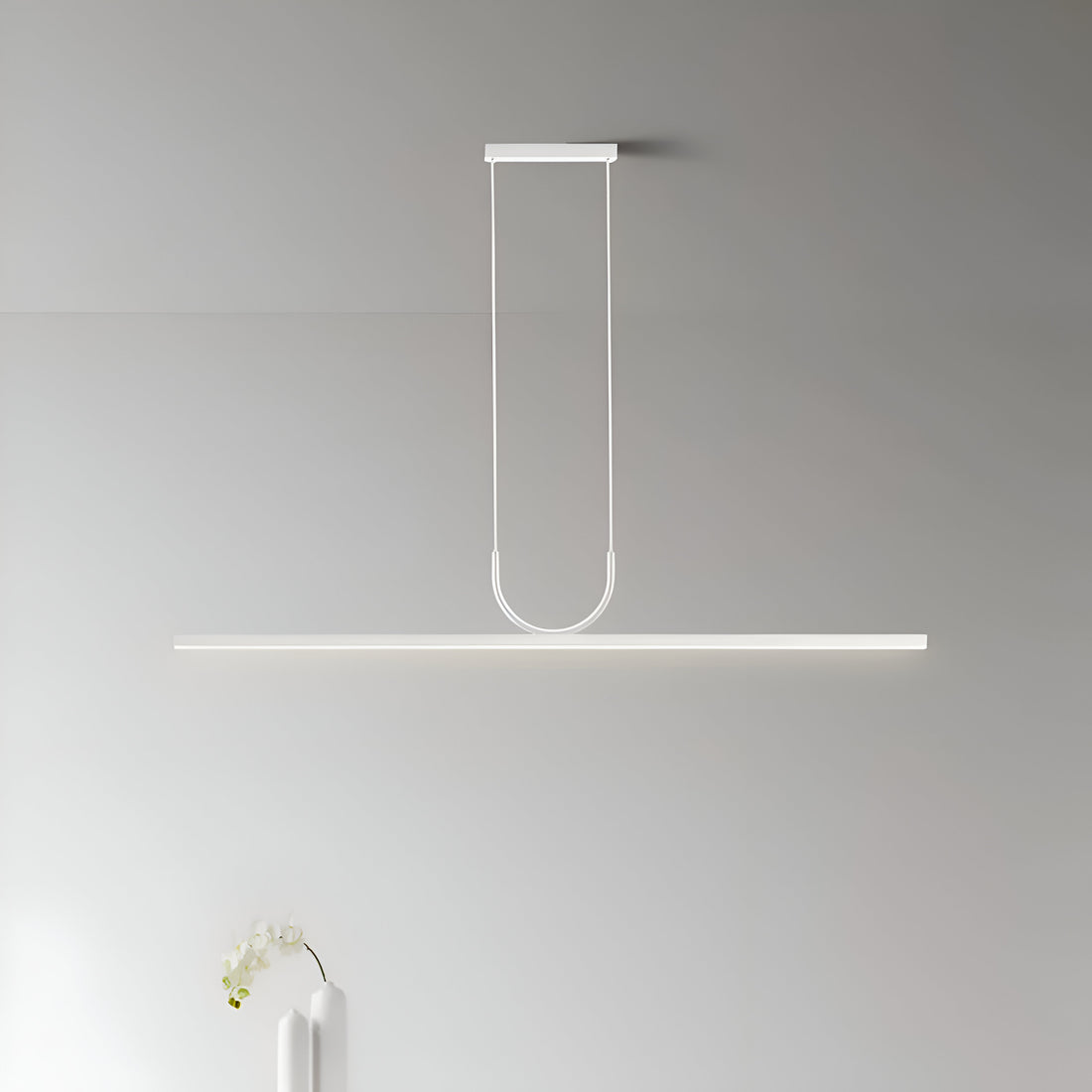 Minimalist Acrylic U-Shaped Linear LED Pendant Light