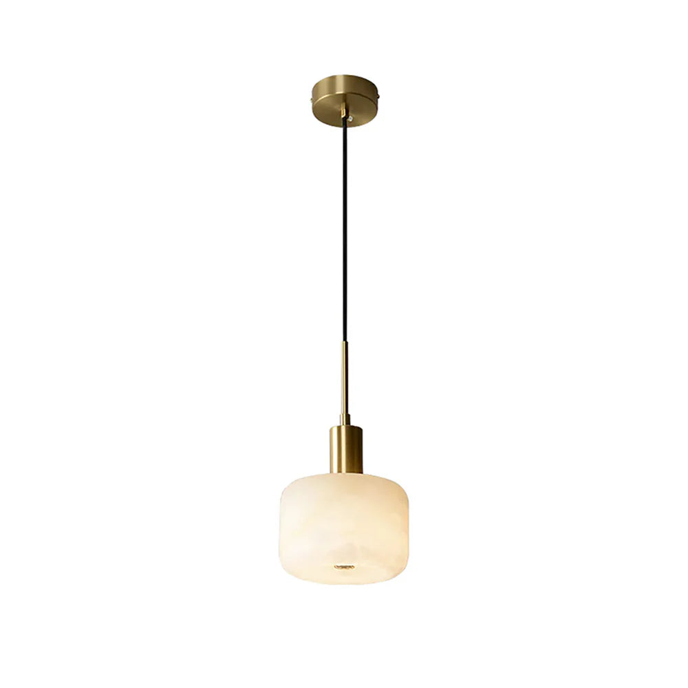 Velia Acorn Alabaster Minimalist Pendant Light