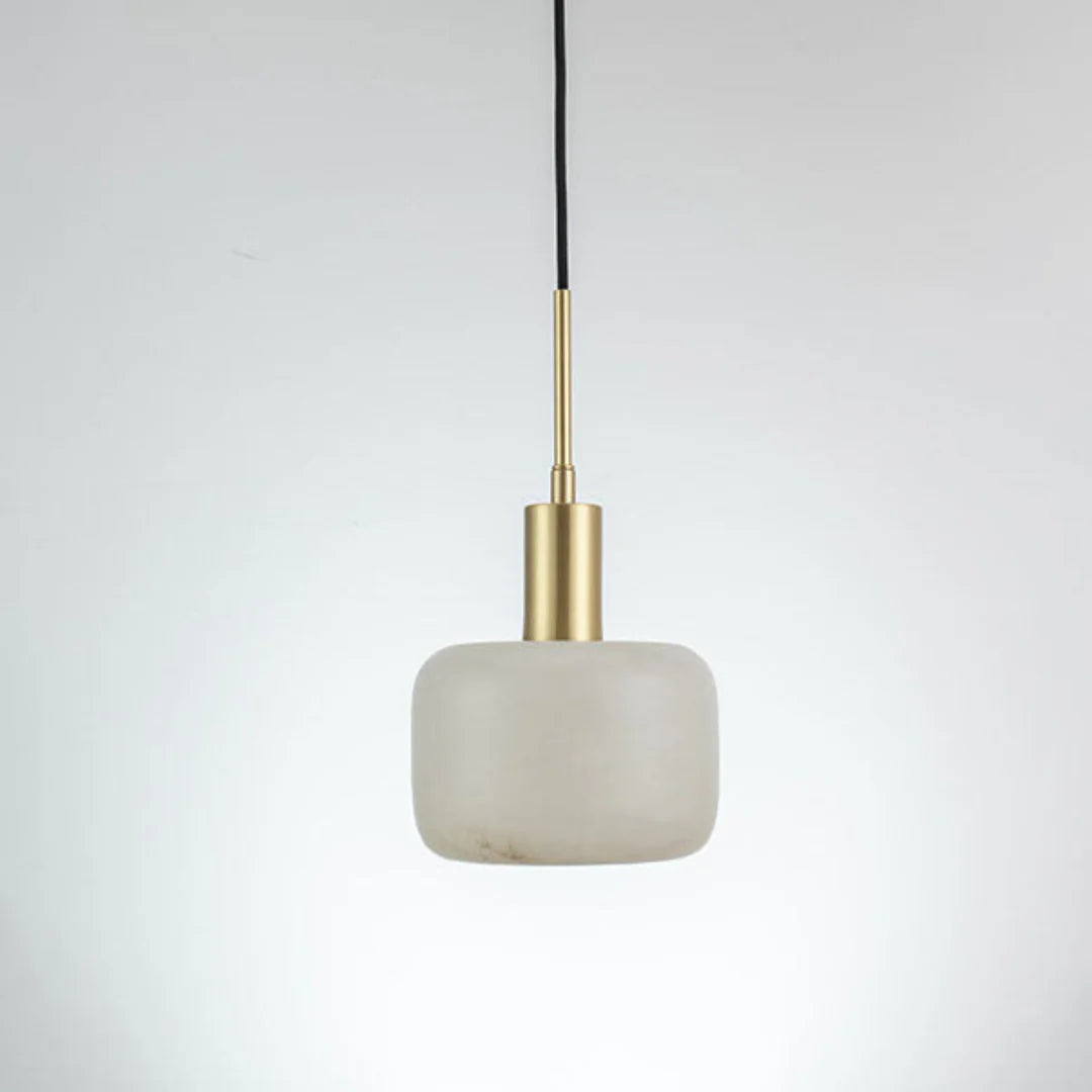 Velia Acorn Alabaster Minimalist Pendant Light
