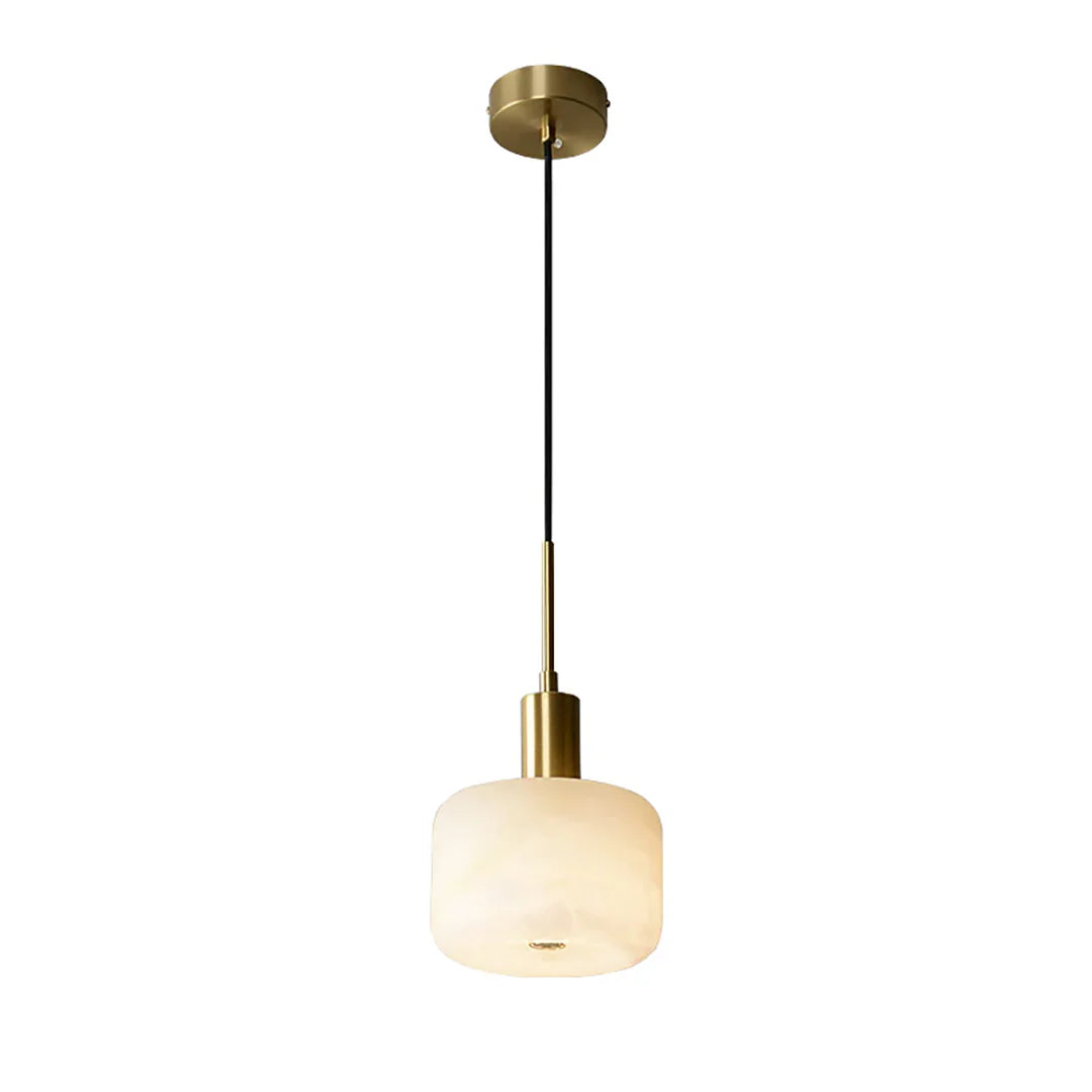 Velia Acorn Alabaster Minimalist Pendant Light