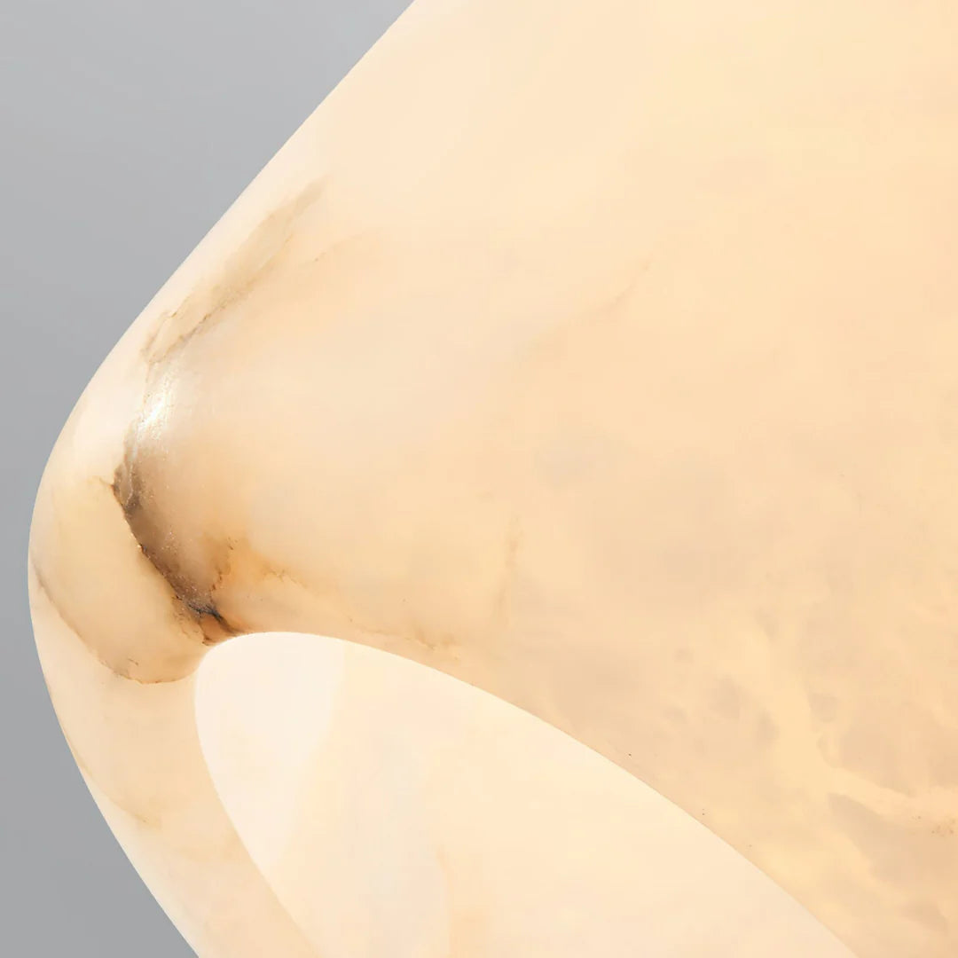 Velia Acorn Alabaster Minimalist Pendant Light