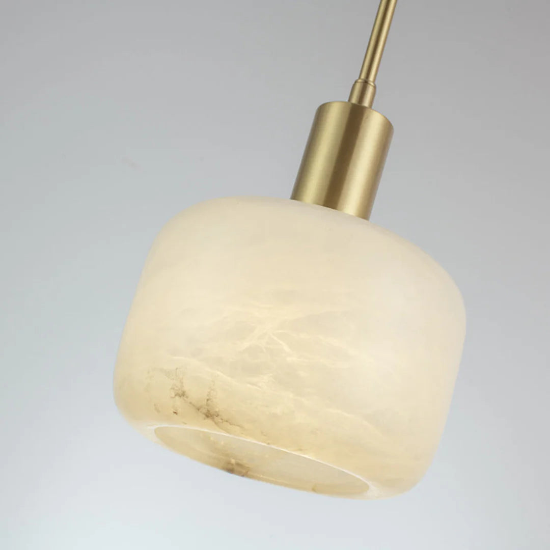 Velia Acorn Alabaster Minimalist Pendant Light