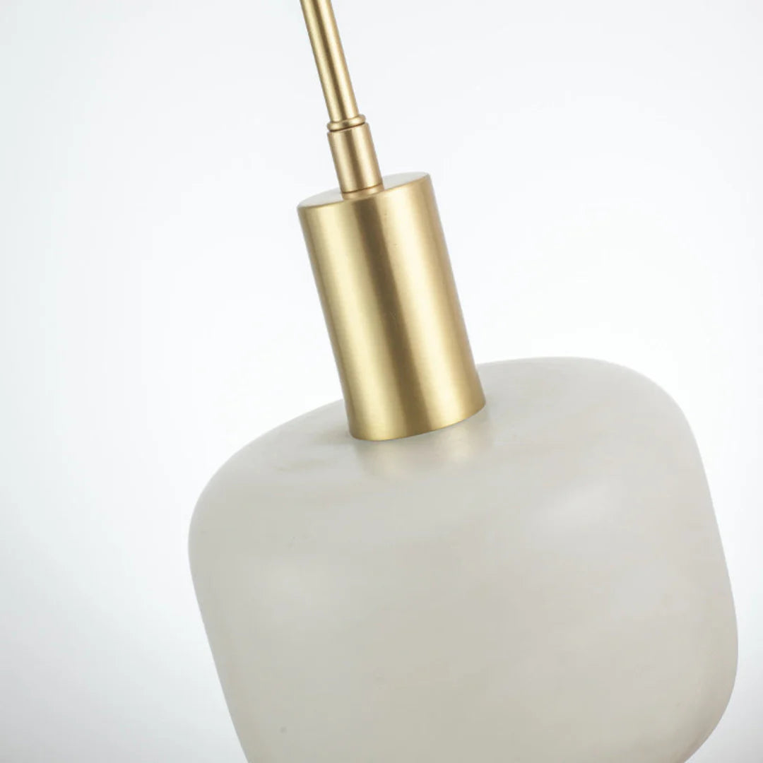 Velia Acorn Alabaster Minimalist Pendant Light