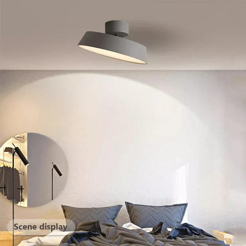 Lampada da soffitto a LED rotonda in alluminio minimalista nordico