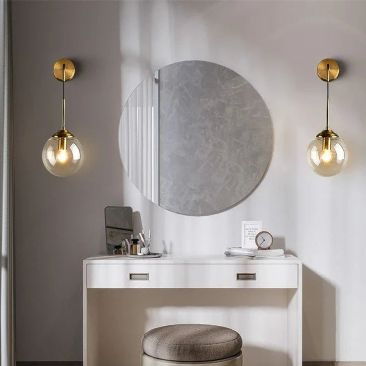 Shiny Nordic Globe Wall Light