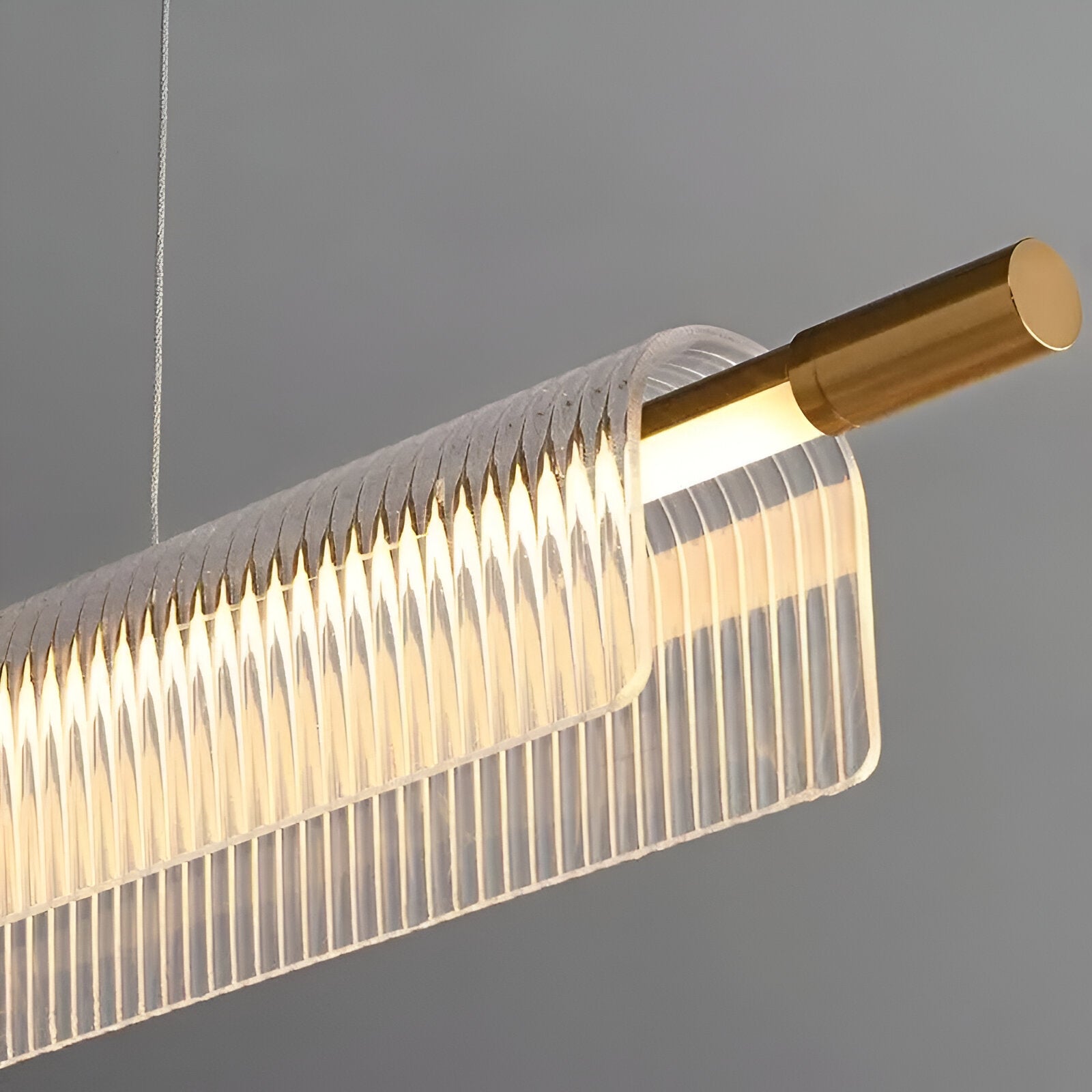 Nordic Acrylic Linear Iron Strip Pendant Light