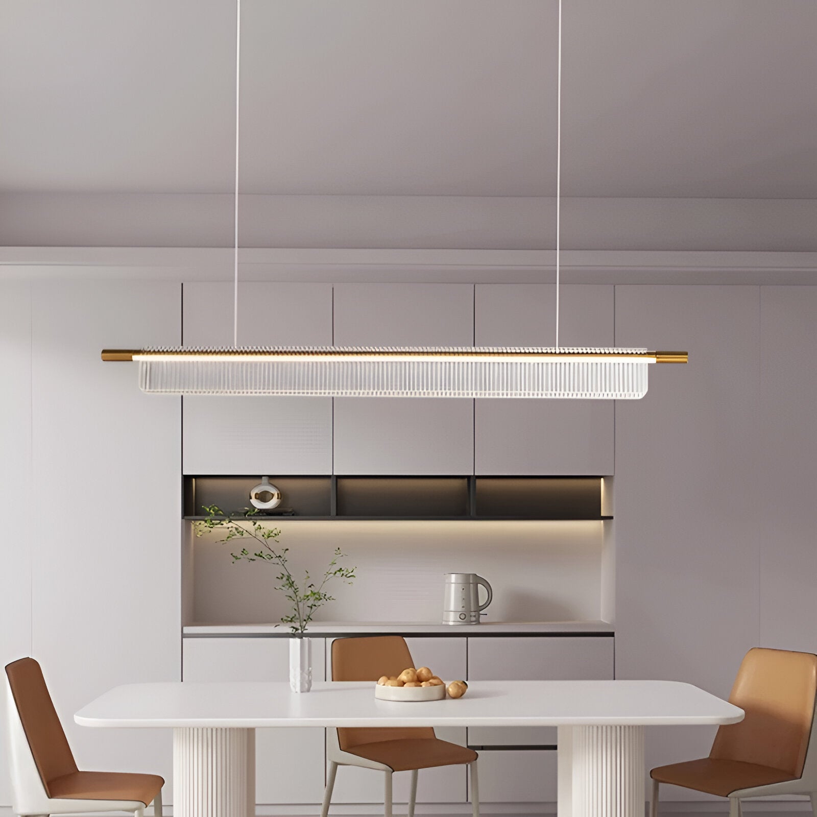 Nordic Acrylic Linear Iron Strip Pendant Light