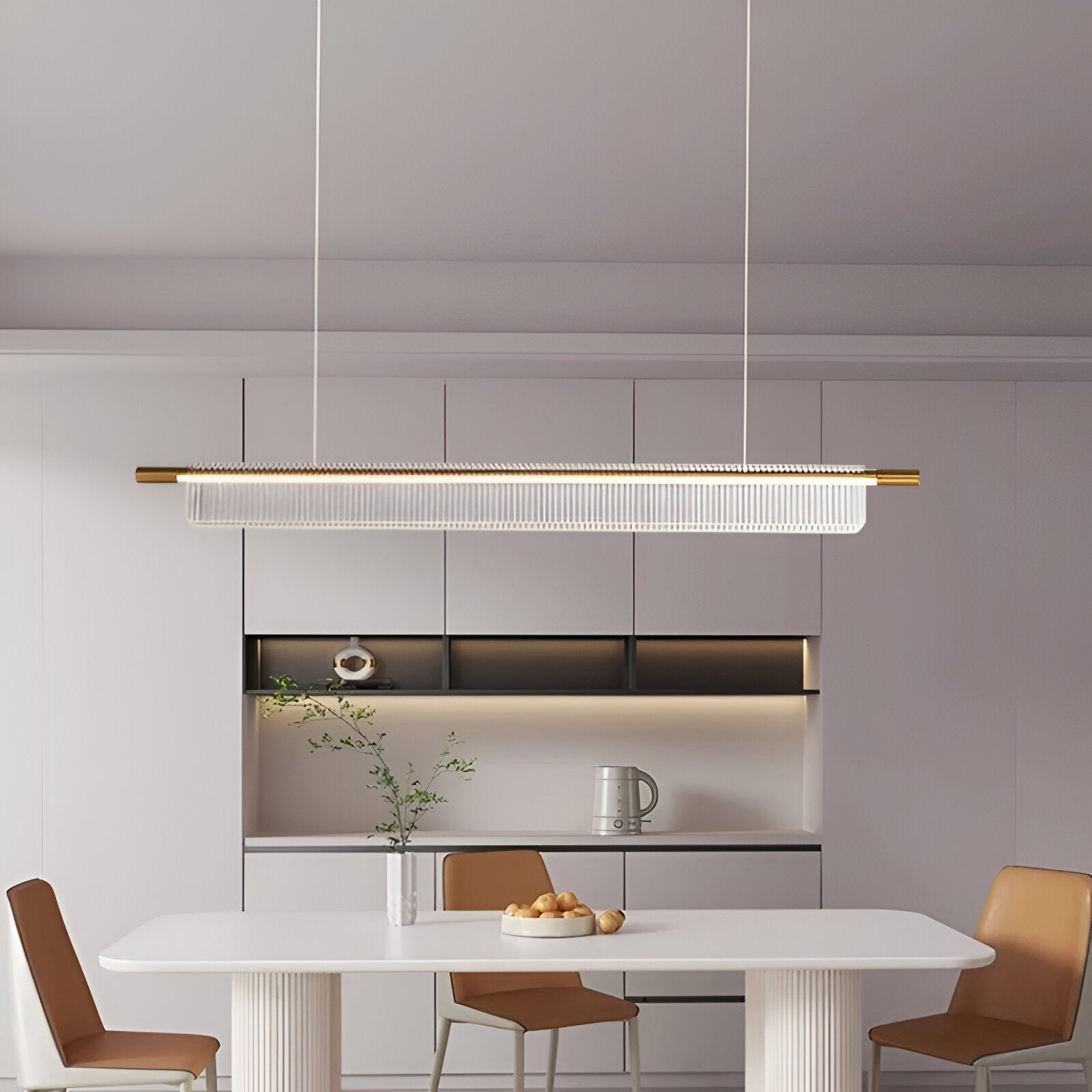Nordic Acrylic Linear Iron Strip Pendant Light