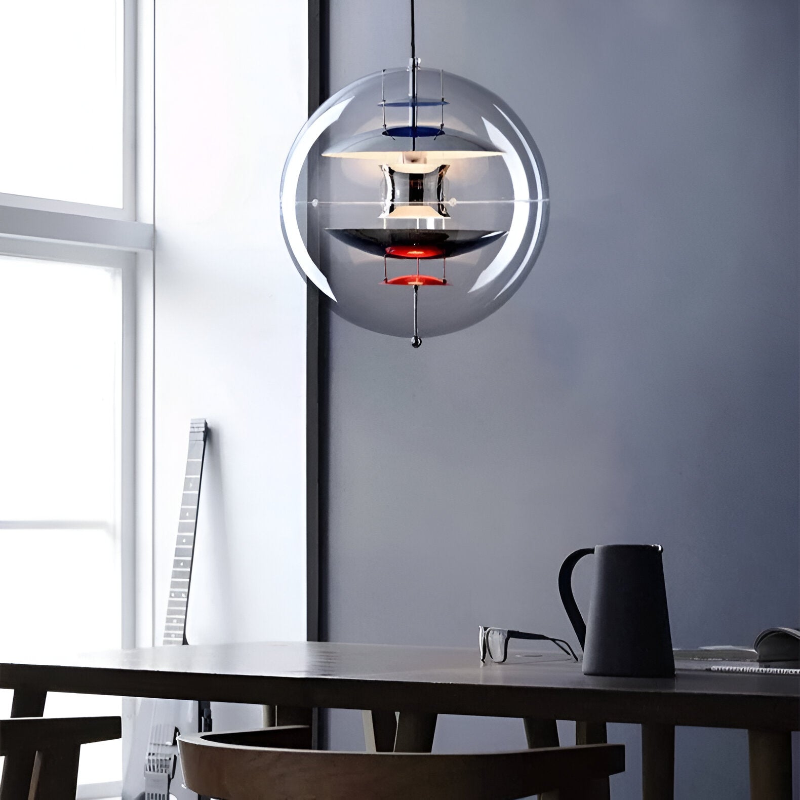 Nordic Acrylic Shade Iron Finish Alena Pendant Light