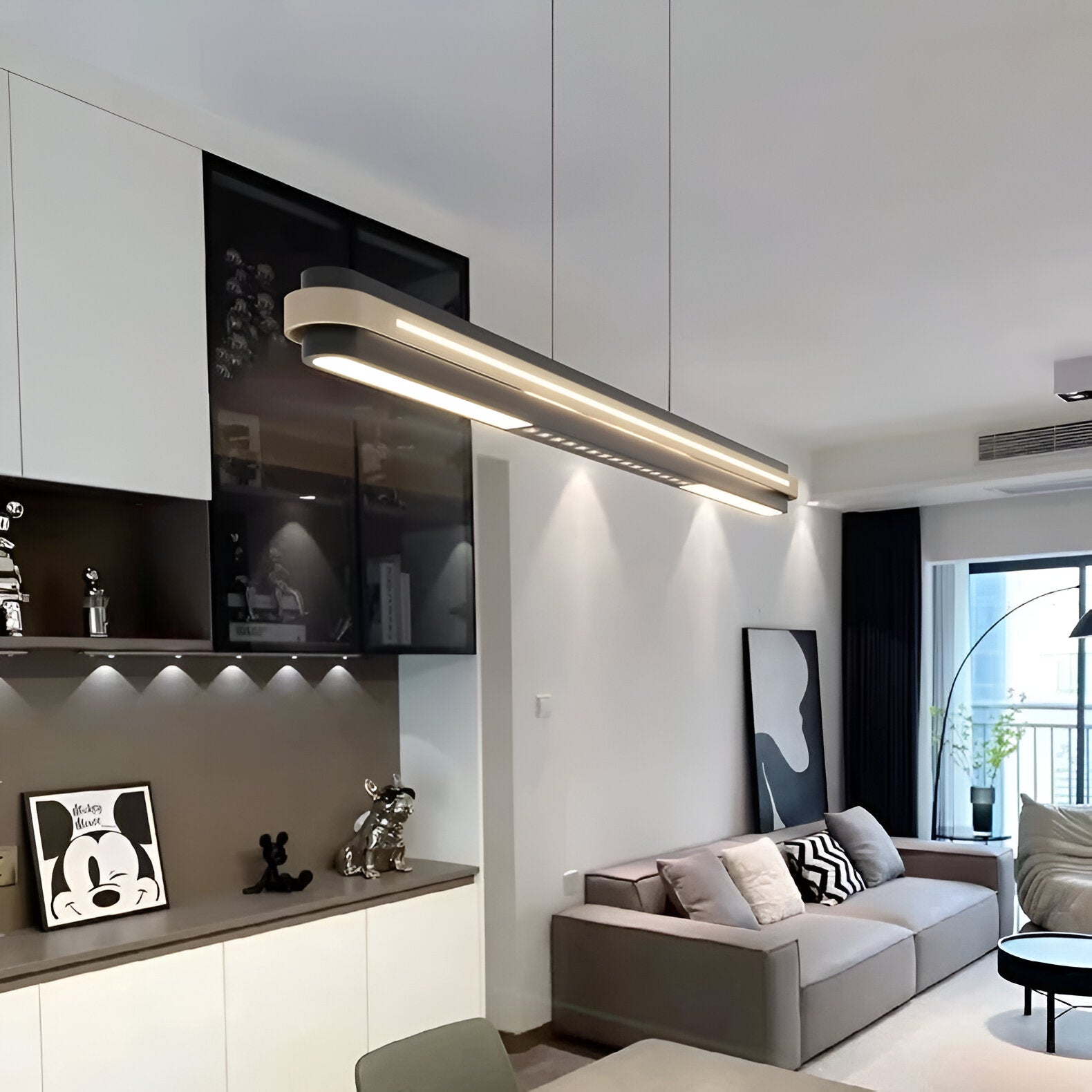 Nordic Acrylic Shade Modessa Linear Pendant Light