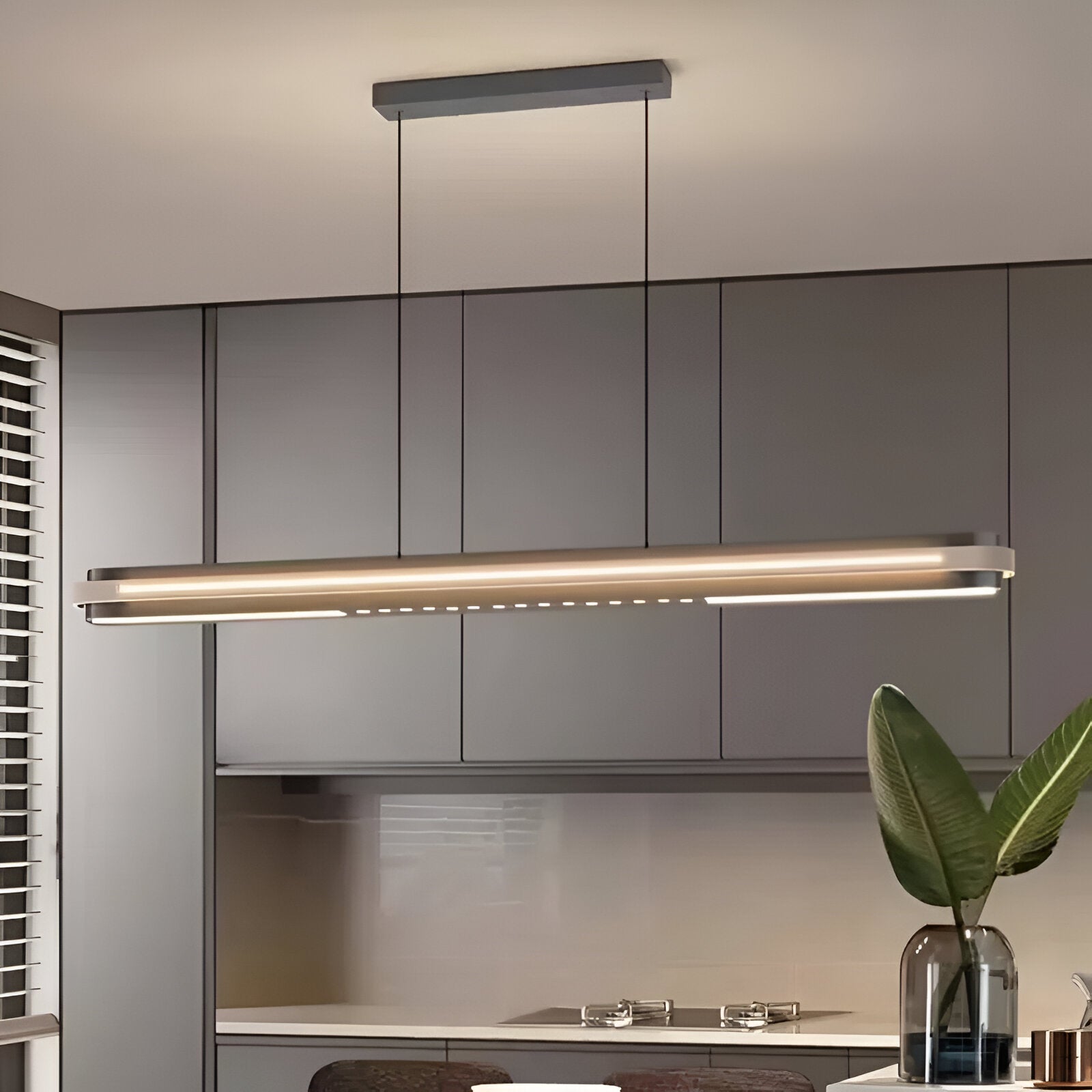 Nordic Acrylic Shade Modessa Linear Pendant Light