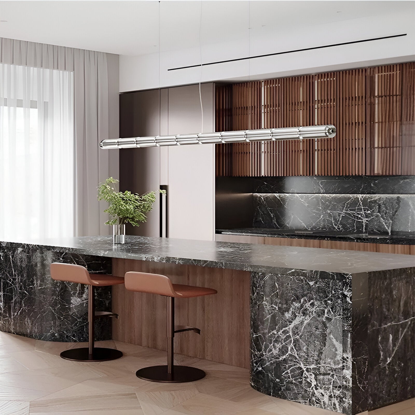 Nordic Aluminum with Glass Shade Luke Pendant Light