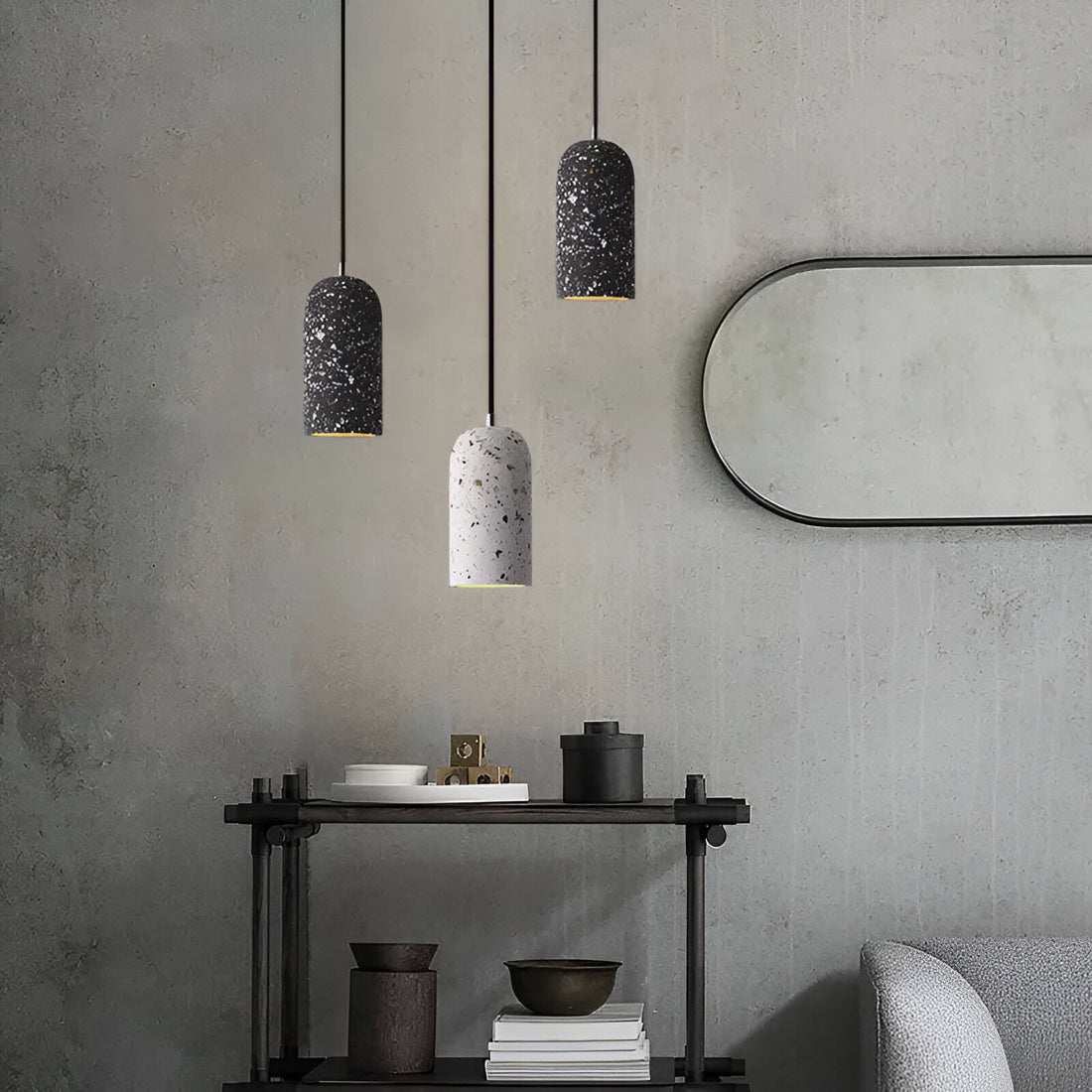 Nordic Concrete Texture Cement Minimalism Ceiling Light