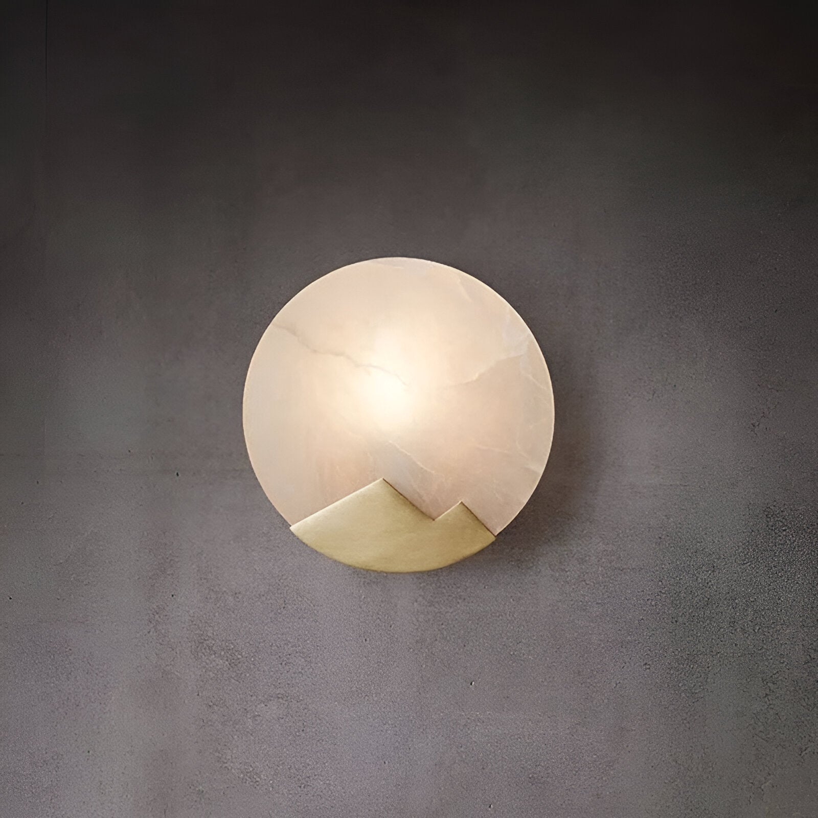 Marble Copper Moon Wall Light