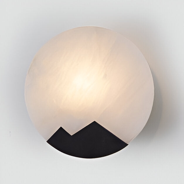 Marble Copper Moon Wall Light