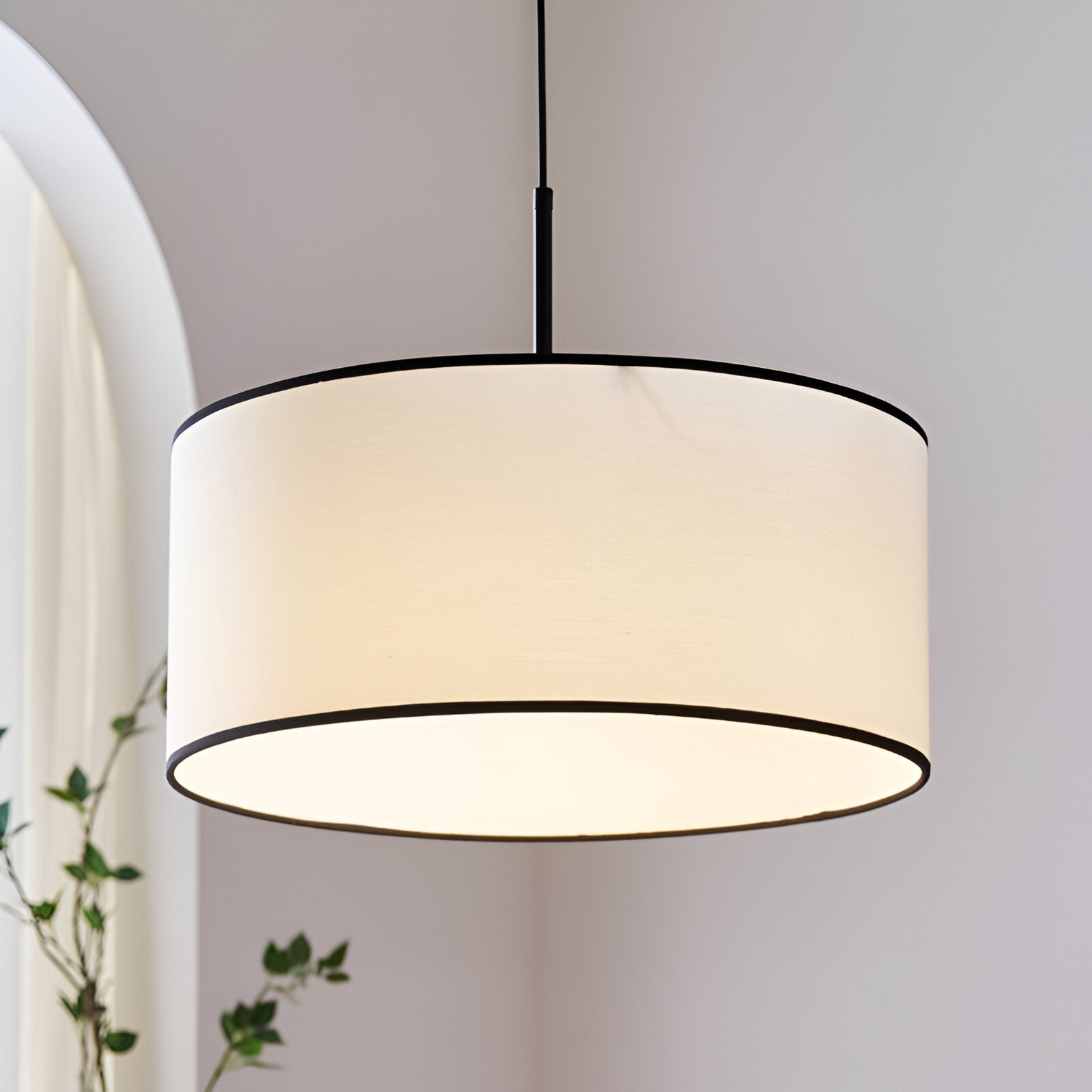 Nordic Cream Style Viena Fabric Pendant Light