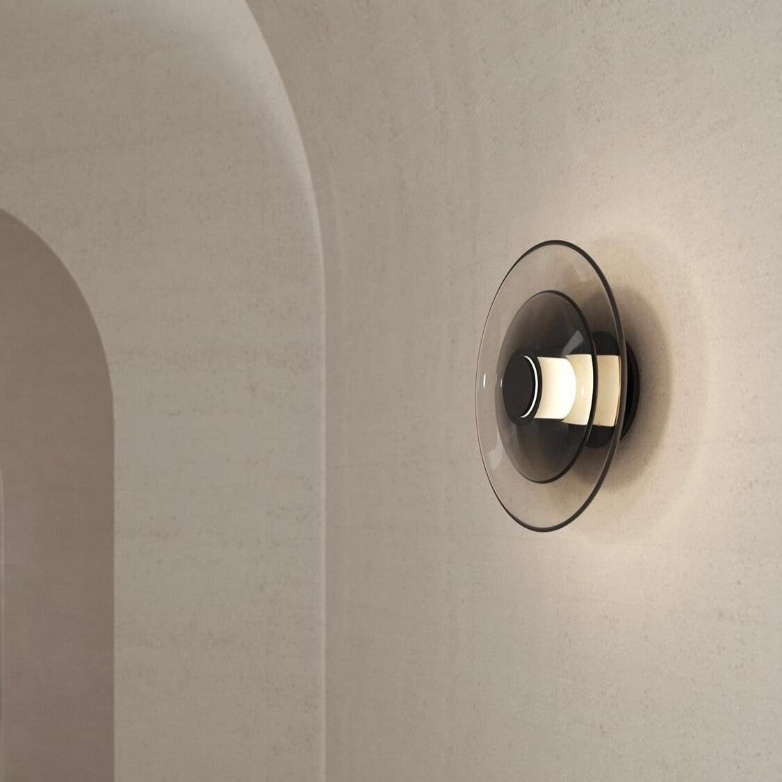 Nordic Glass Disc Shape Wall Light