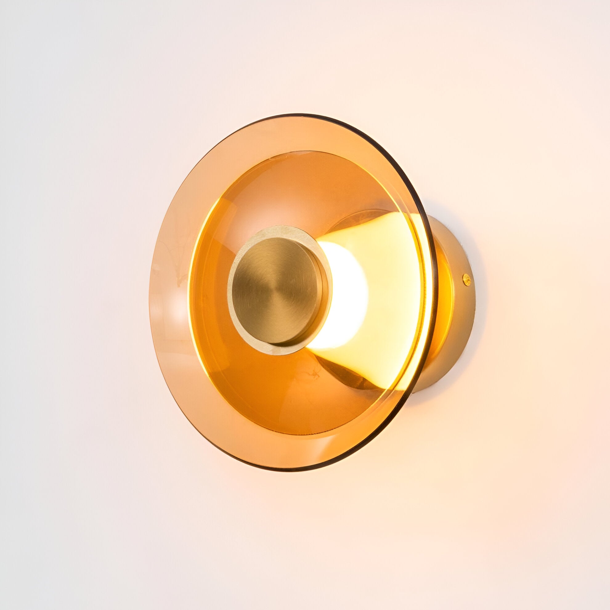 Nordic Glass Disc Shape Wall Light