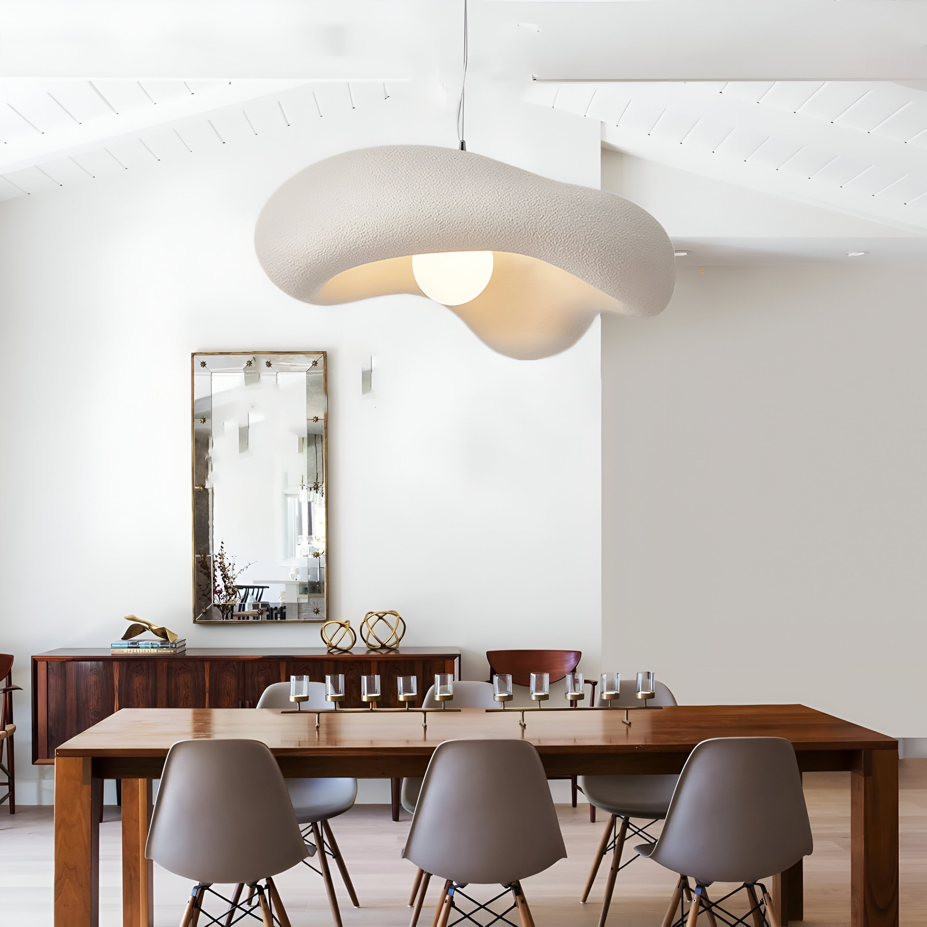 Japandi Cloud Wabi Sabi Textured Pendant Light