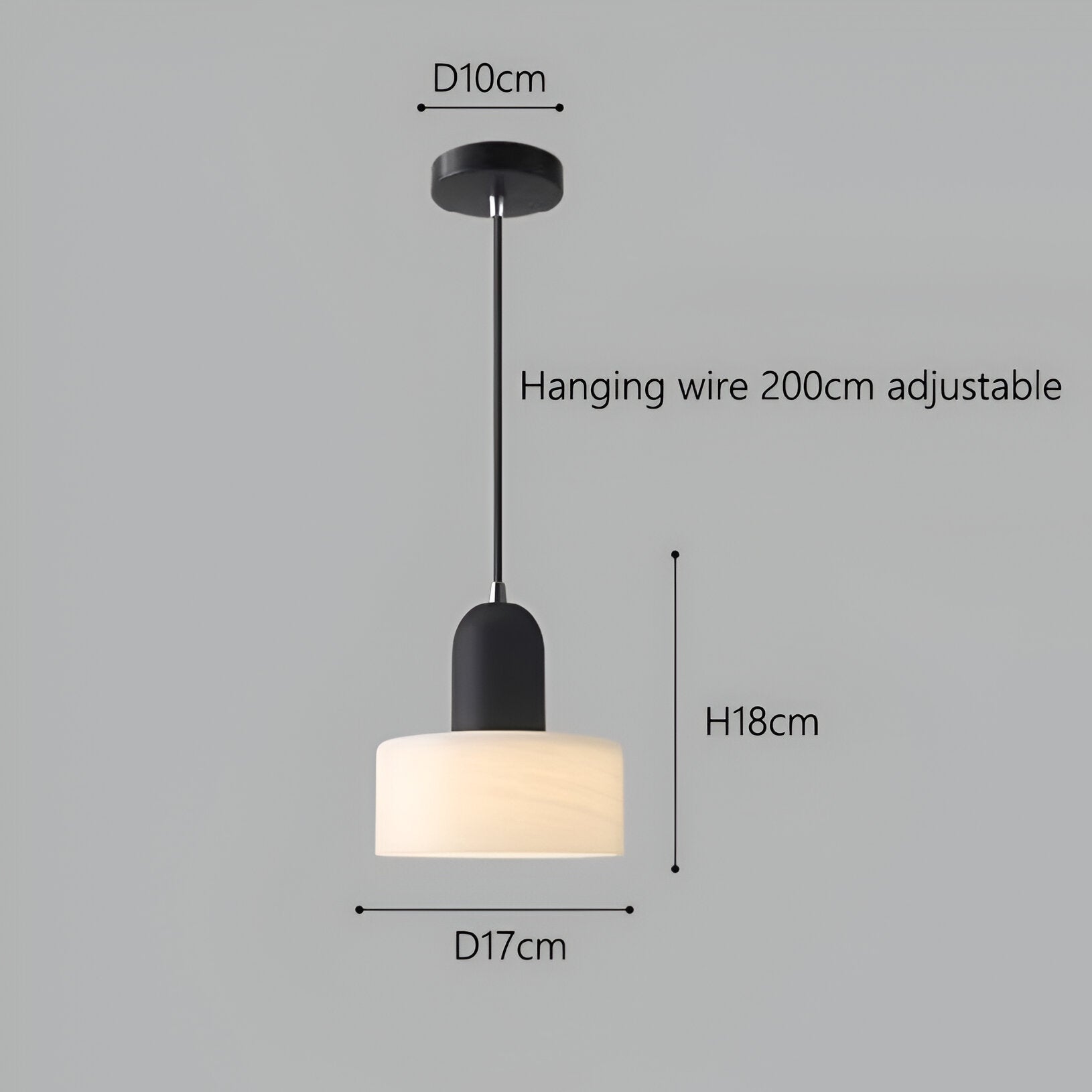 Nordic Iron Glass Suspension Pendant Light