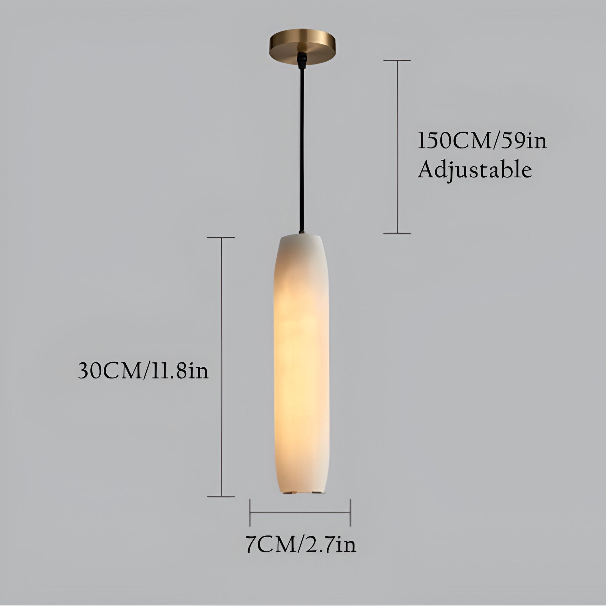 Nordic Luxury White Alabaster Pendant Light