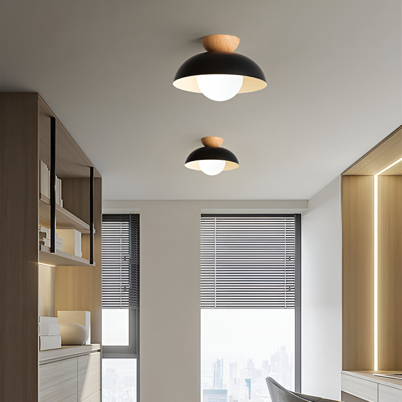 Nordic Minimalist Eco Iron Shade Ceiling Light