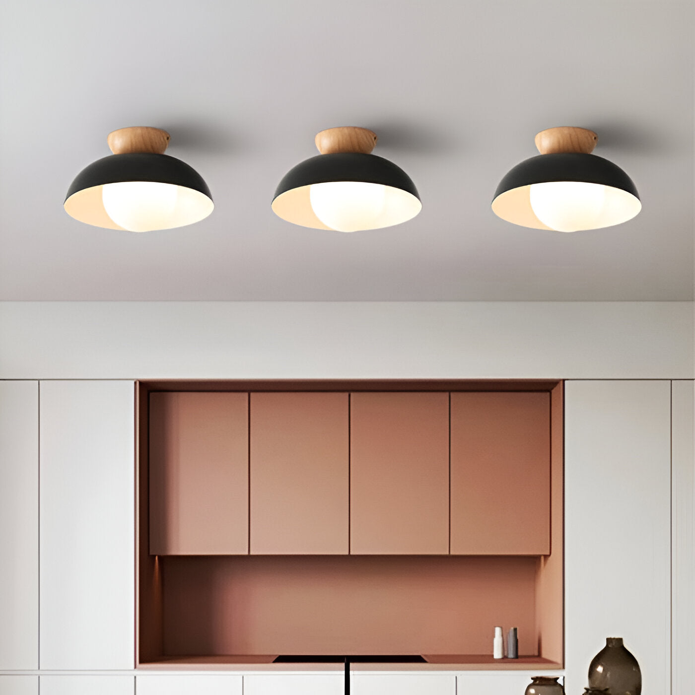 Nordic Minimalist Eco Iron Shade Ceiling Light