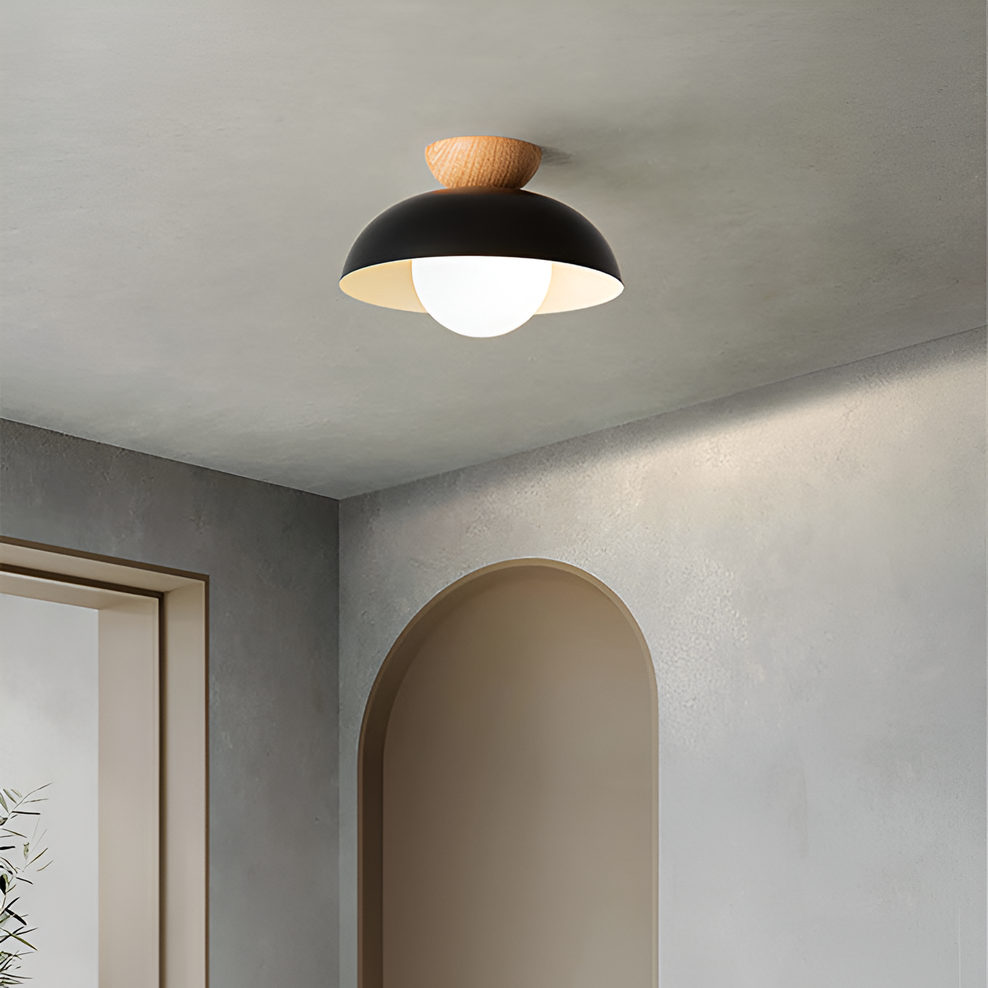 Nordic Minimalist Eco Iron Shade Ceiling Light