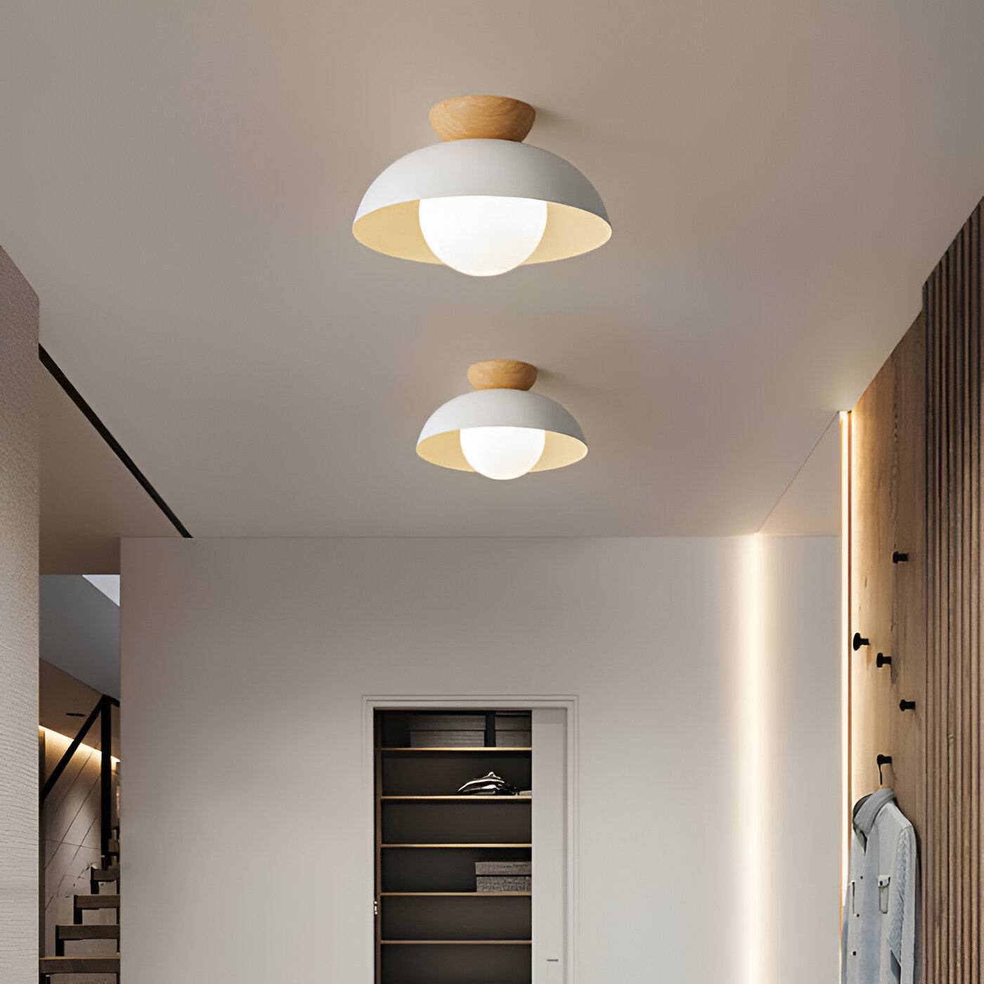 Nordic Minimalist Eco Iron Shade Ceiling Light