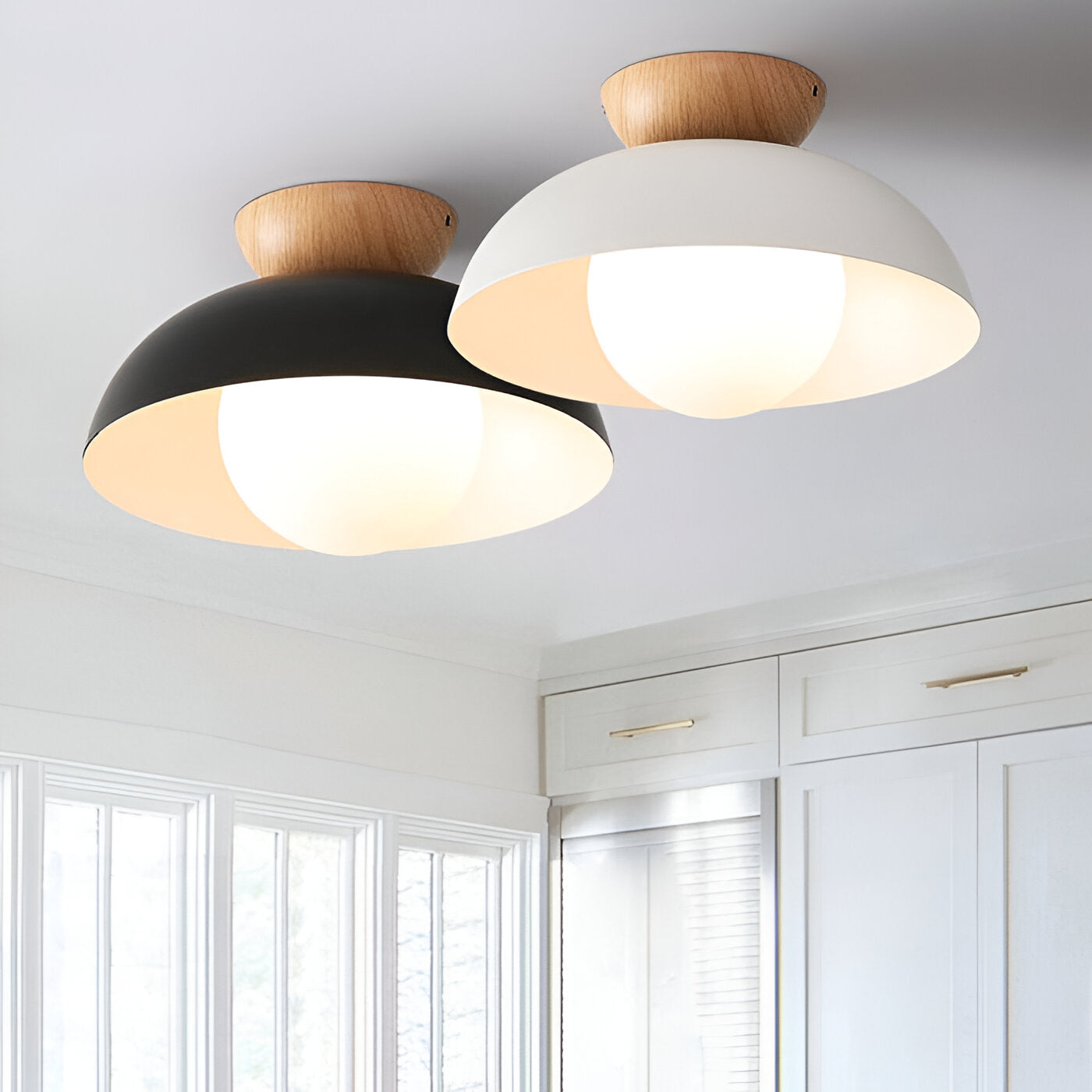Nordic Minimalist Eco Iron Shade Ceiling Light