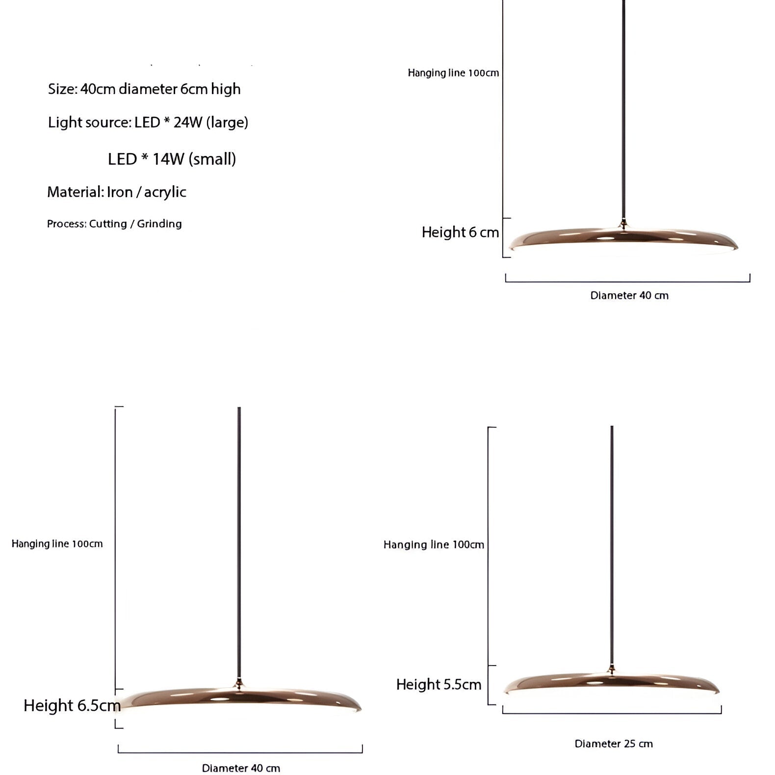 Nordische Moderne Fliegende Untertasse Pendelleuchte