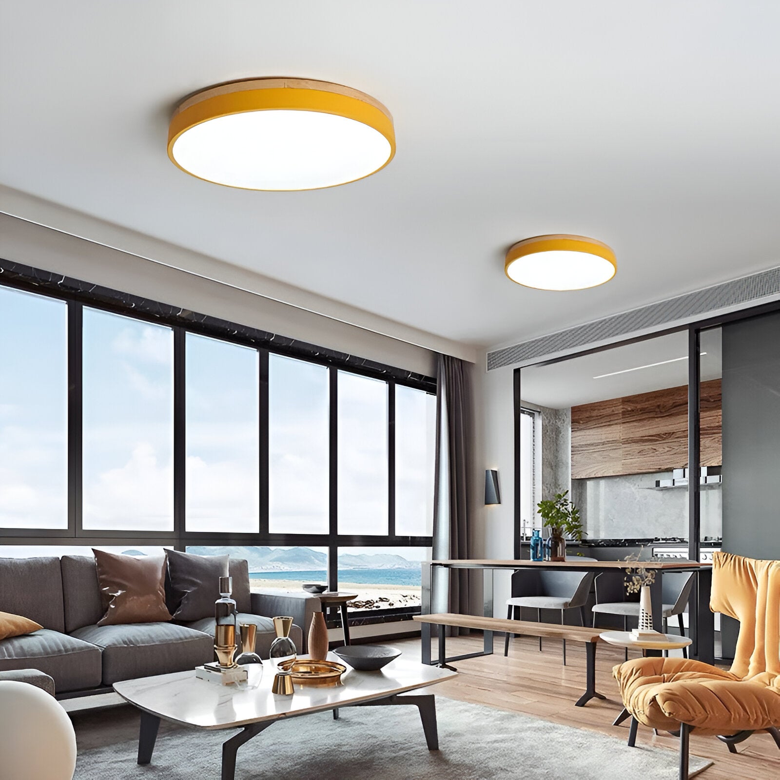 Nordische LED Runde Aufliegende Acryl Minimalistische Deckenleuchte