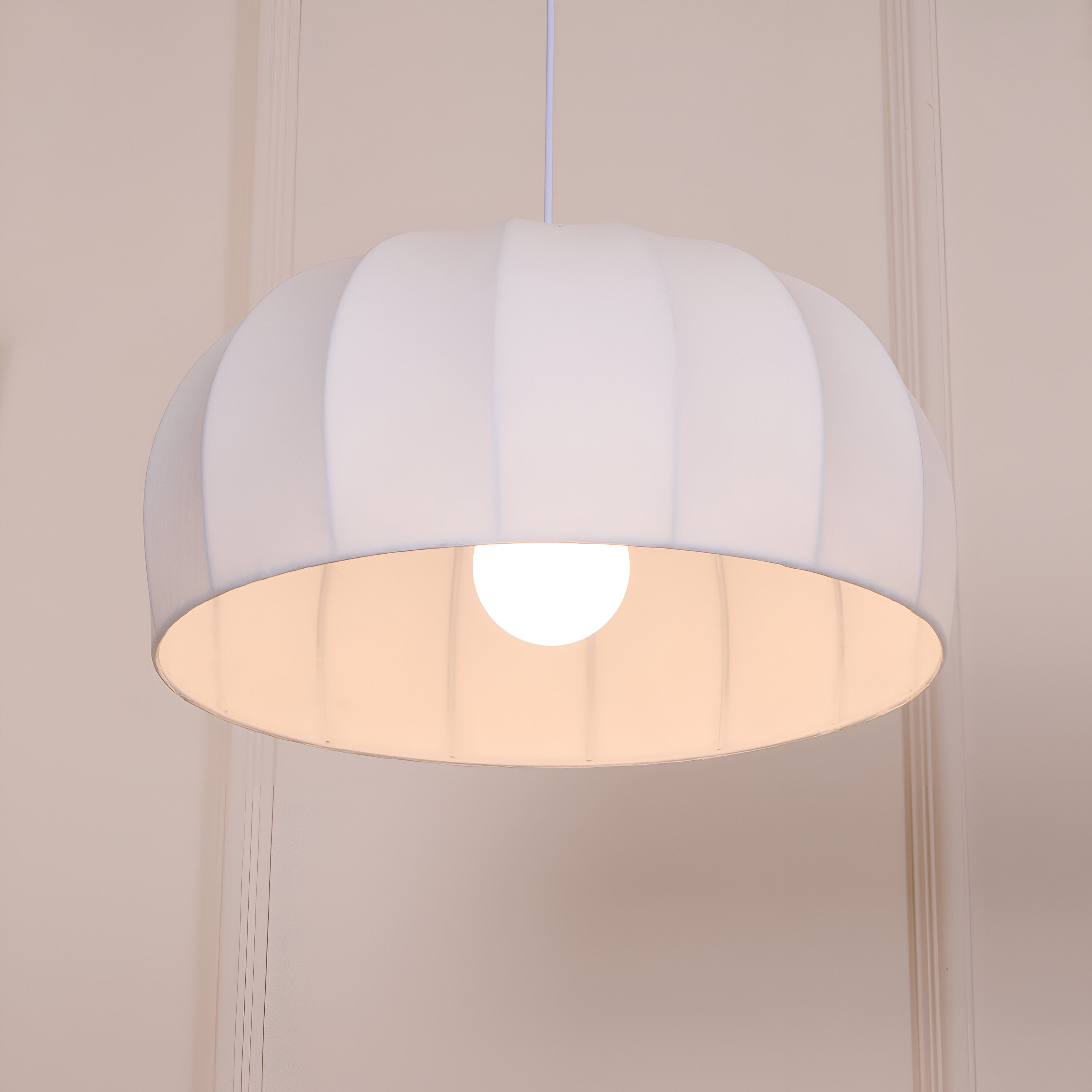 Japandi Modern Handmade Silk Pendant Light