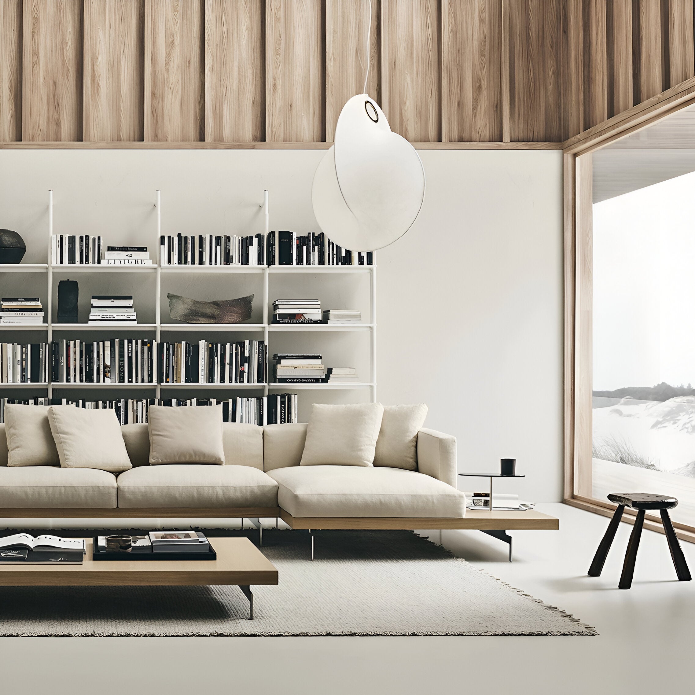 Nordic Organic Sculptural Silk Pendant Light