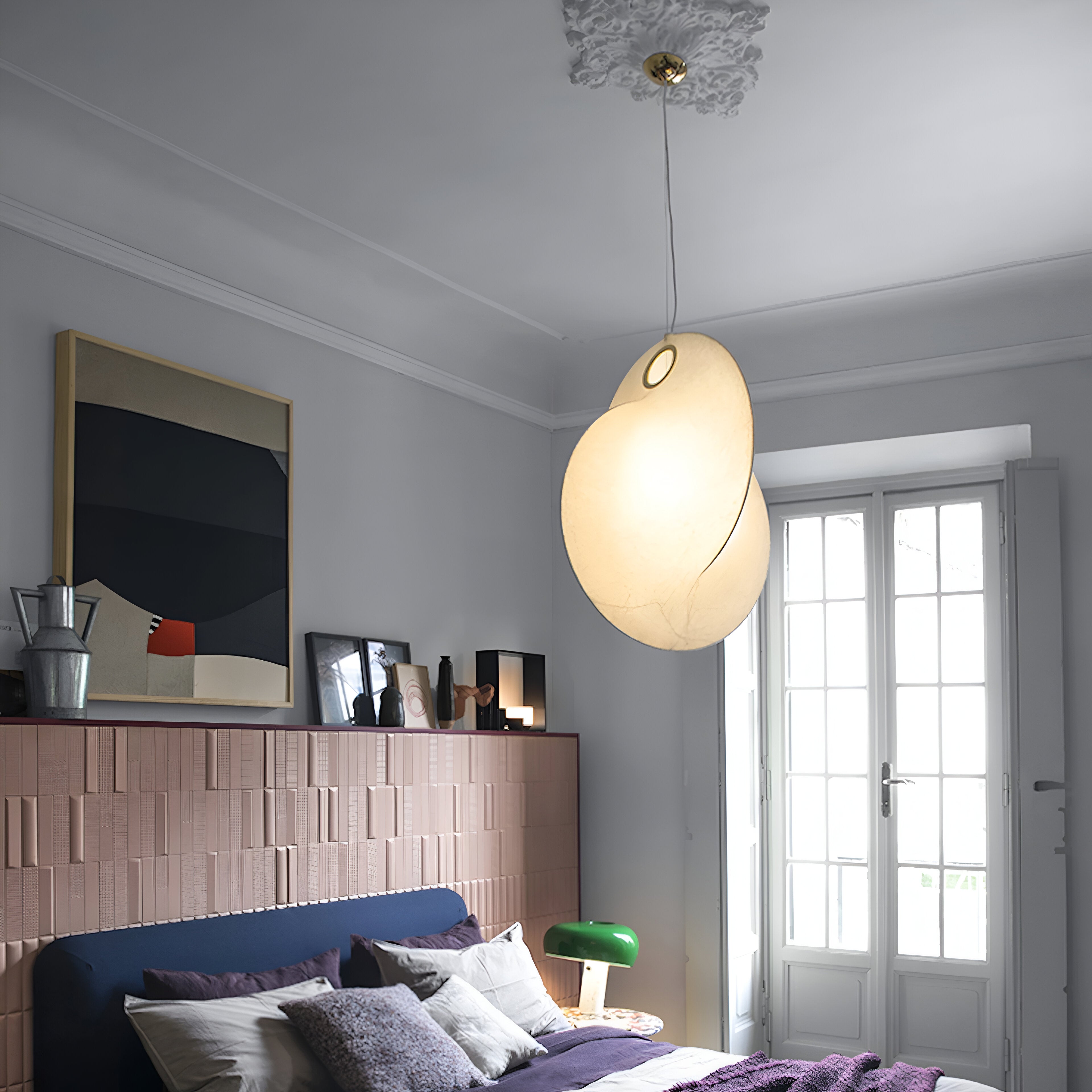 Nordic Organic Sculptural Silk Pendant Light