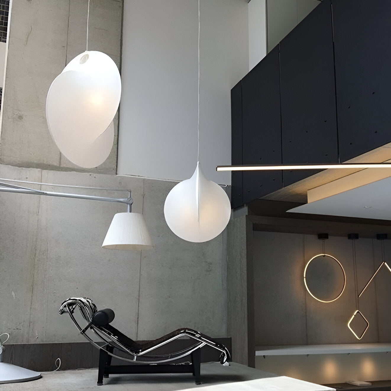 Nordic Organic Sculptural Silk Pendant Light