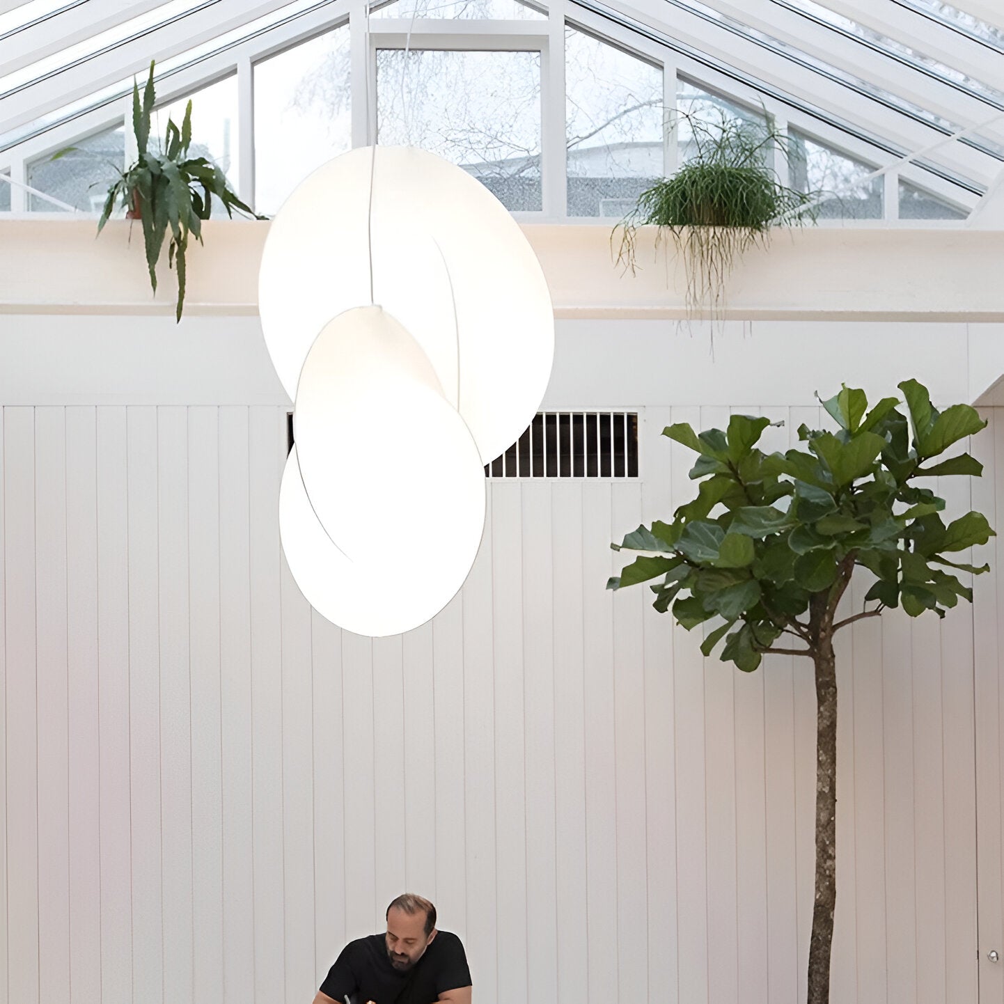 Nordic Organic Sculptural Silk Pendant Light