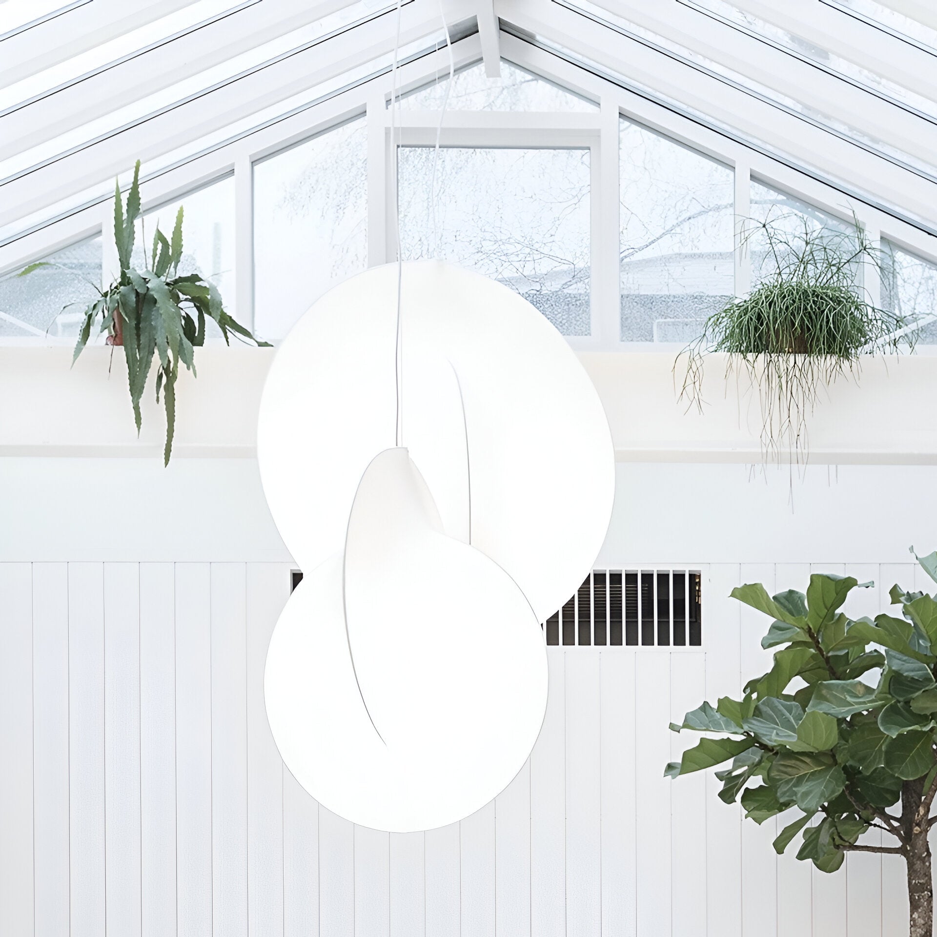 Nordic Organic Sculptural Silk Pendant Light