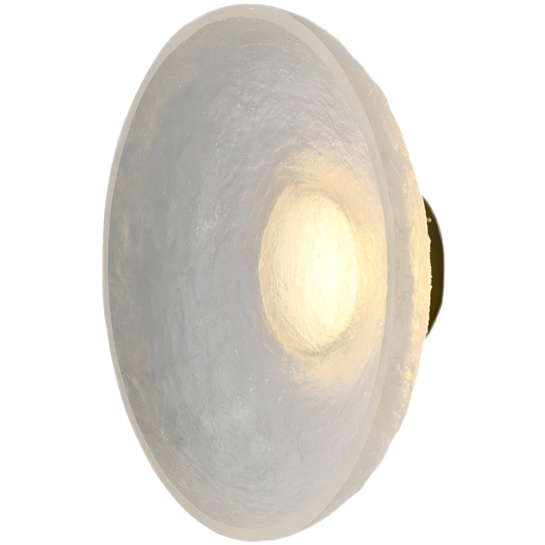 Nordic Serenity Resin Round Wall Fixture