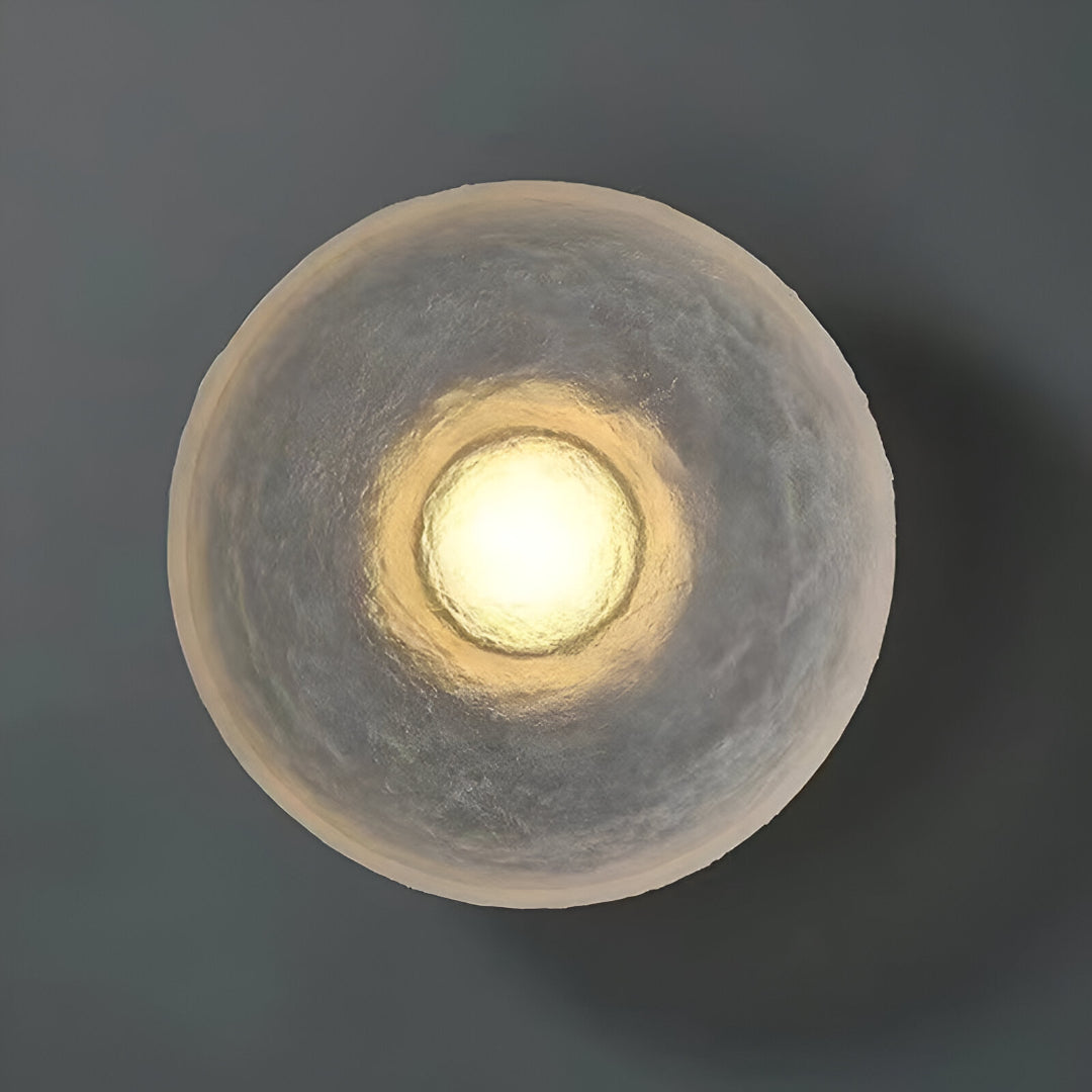 Nordic Serenity Resin Round Wall Fixture