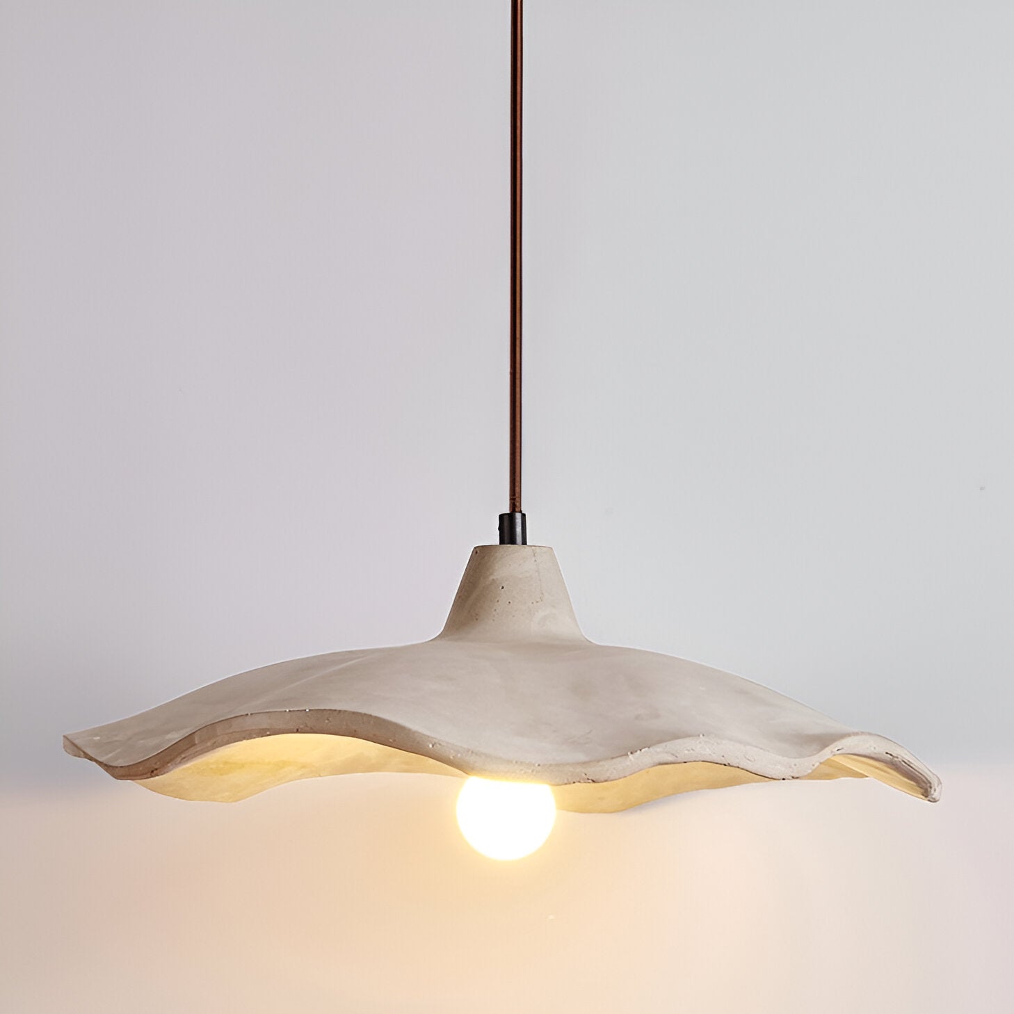 Nordic Wabi-Sabi Flower-Shaped Cement Pendant Light