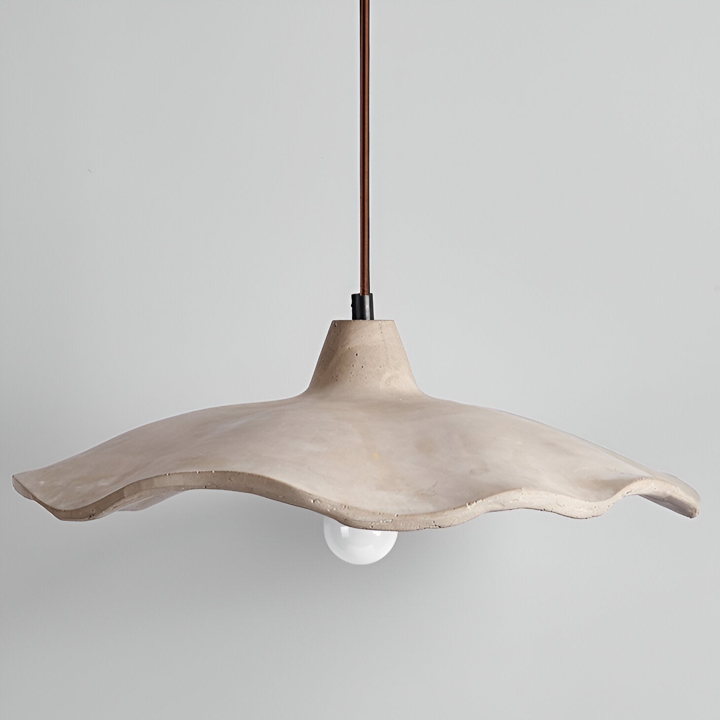 Nordic Wabi-Sabi Flower-Shaped Cement Pendant Light
