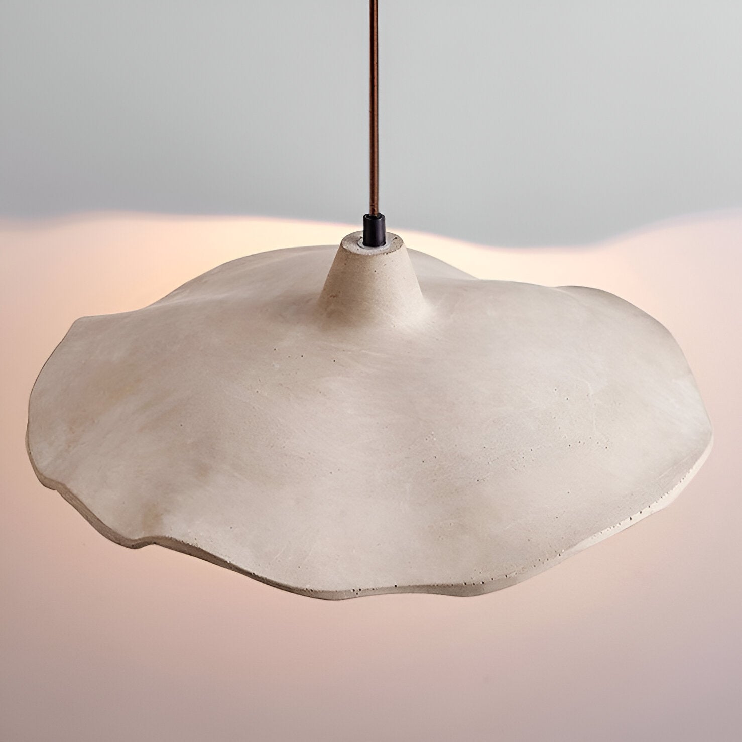 Nordic Wabi-Sabi Flower-Shaped Cement Pendant Light